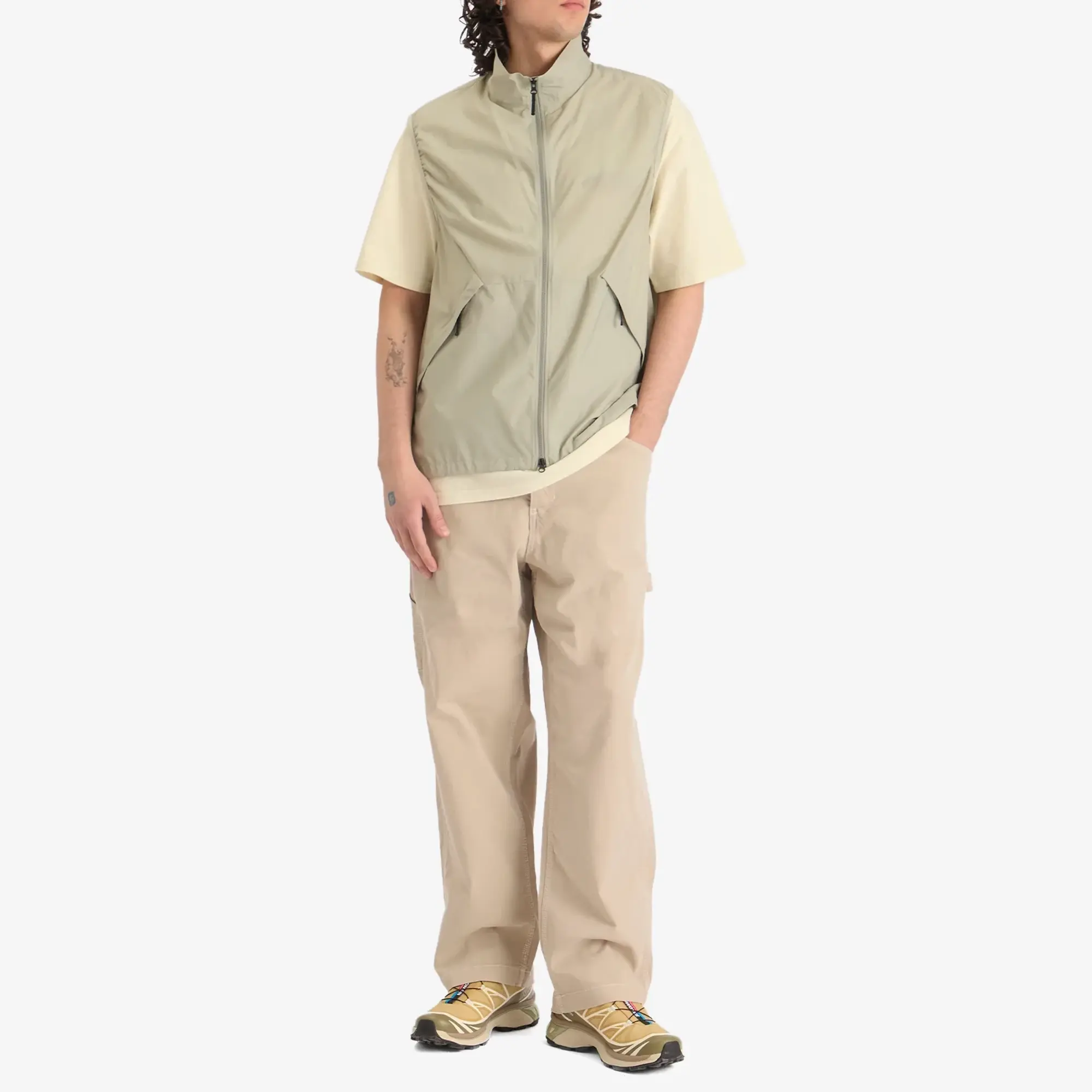 Manastash Men's Washed Color Painter Pant Light Grey