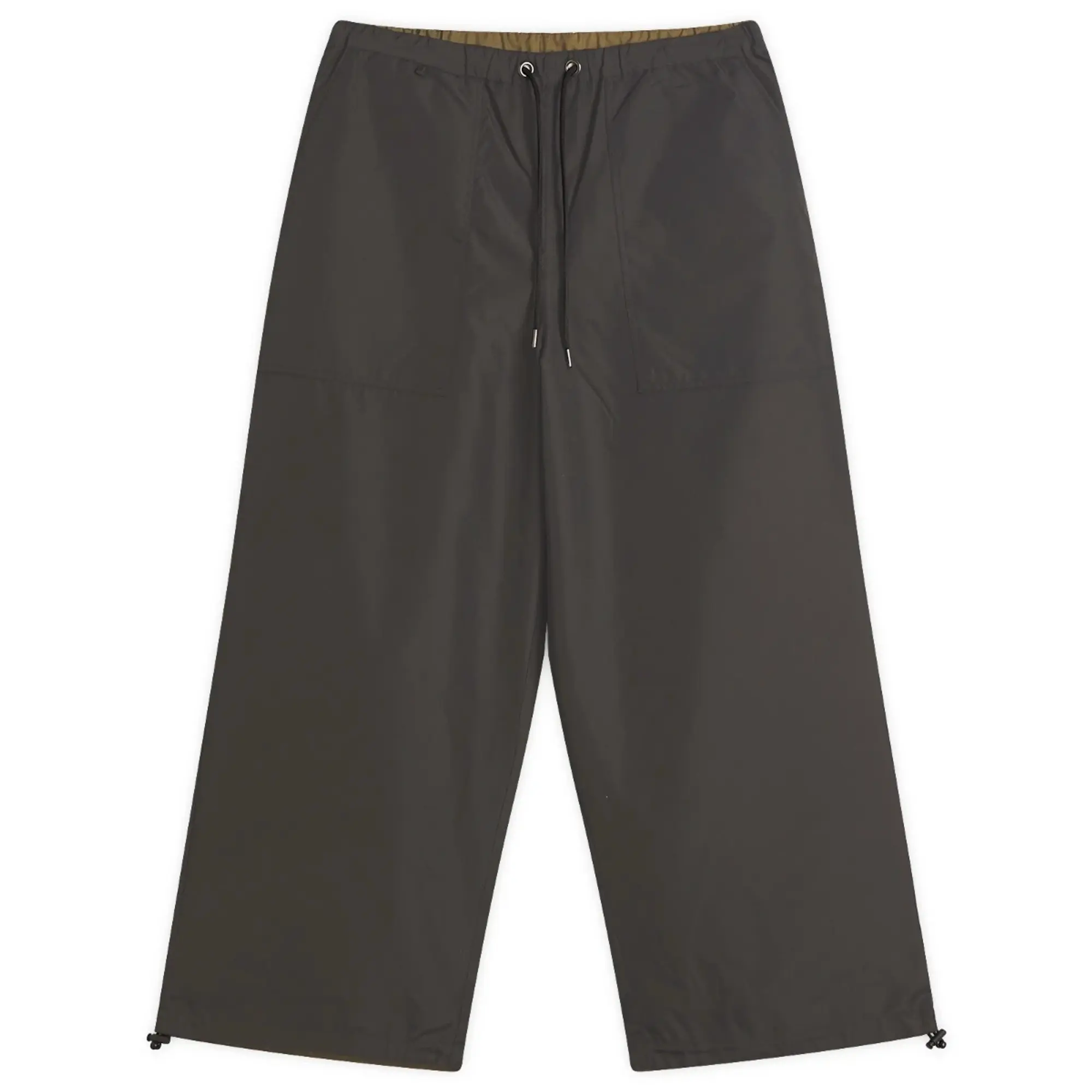 Taion Men's Military Reversible Wide Trousers Black