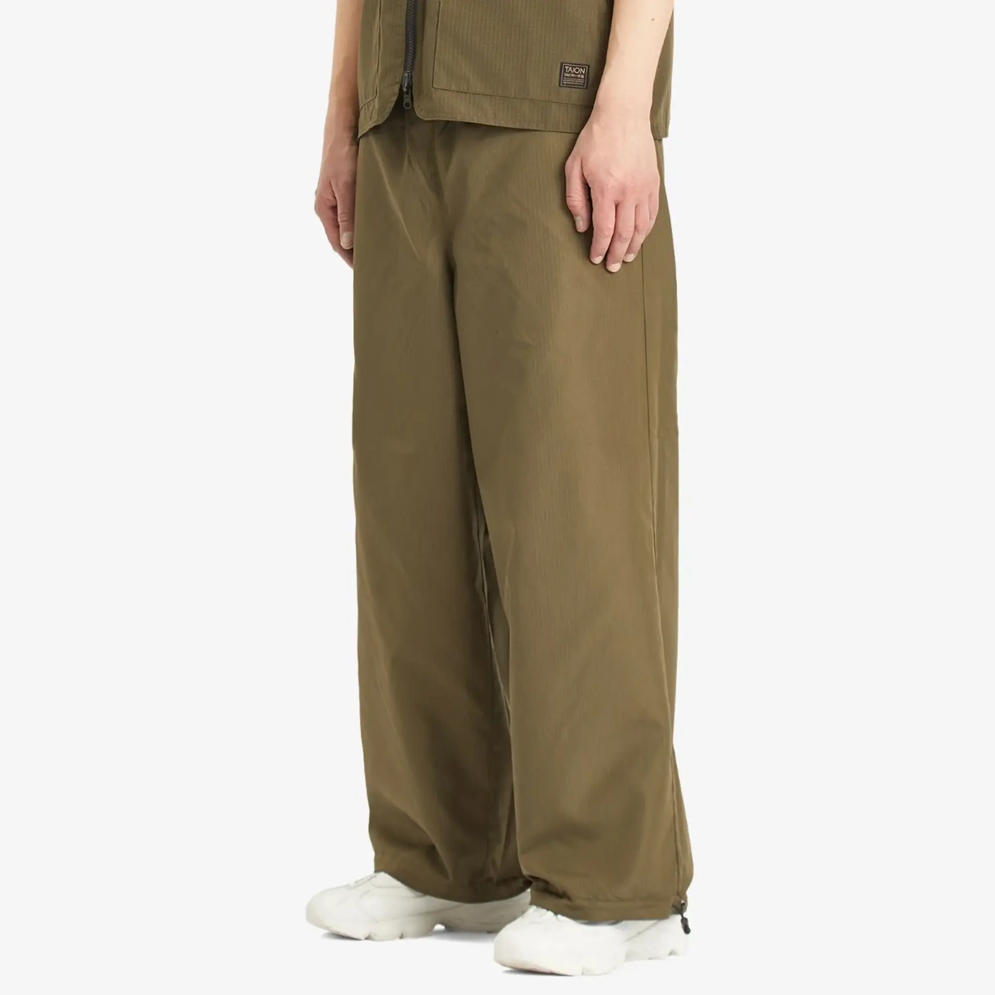 Taion Men's Military Reversible Wide Trousers Black