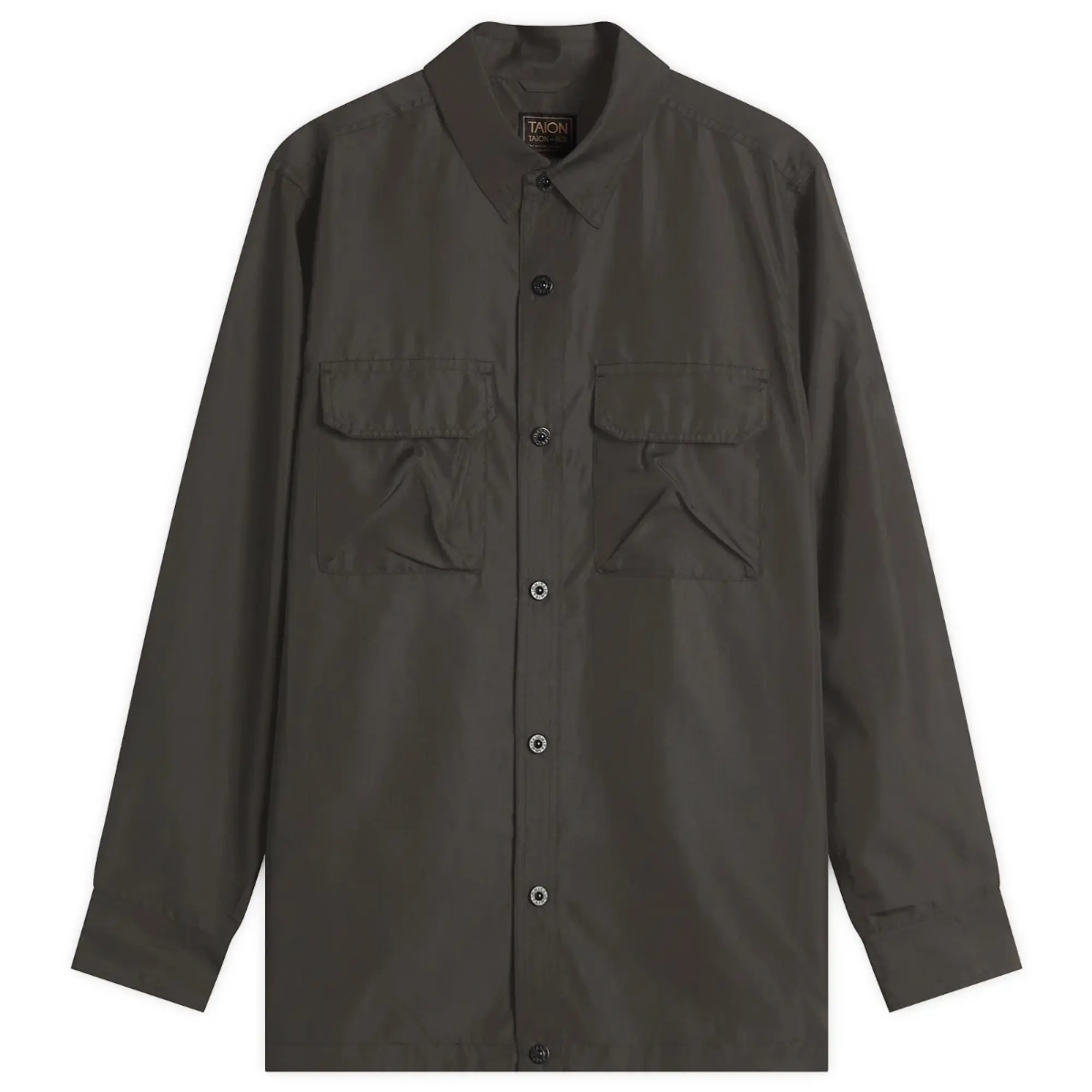 Taion Men's Military Pocket Shirt Black