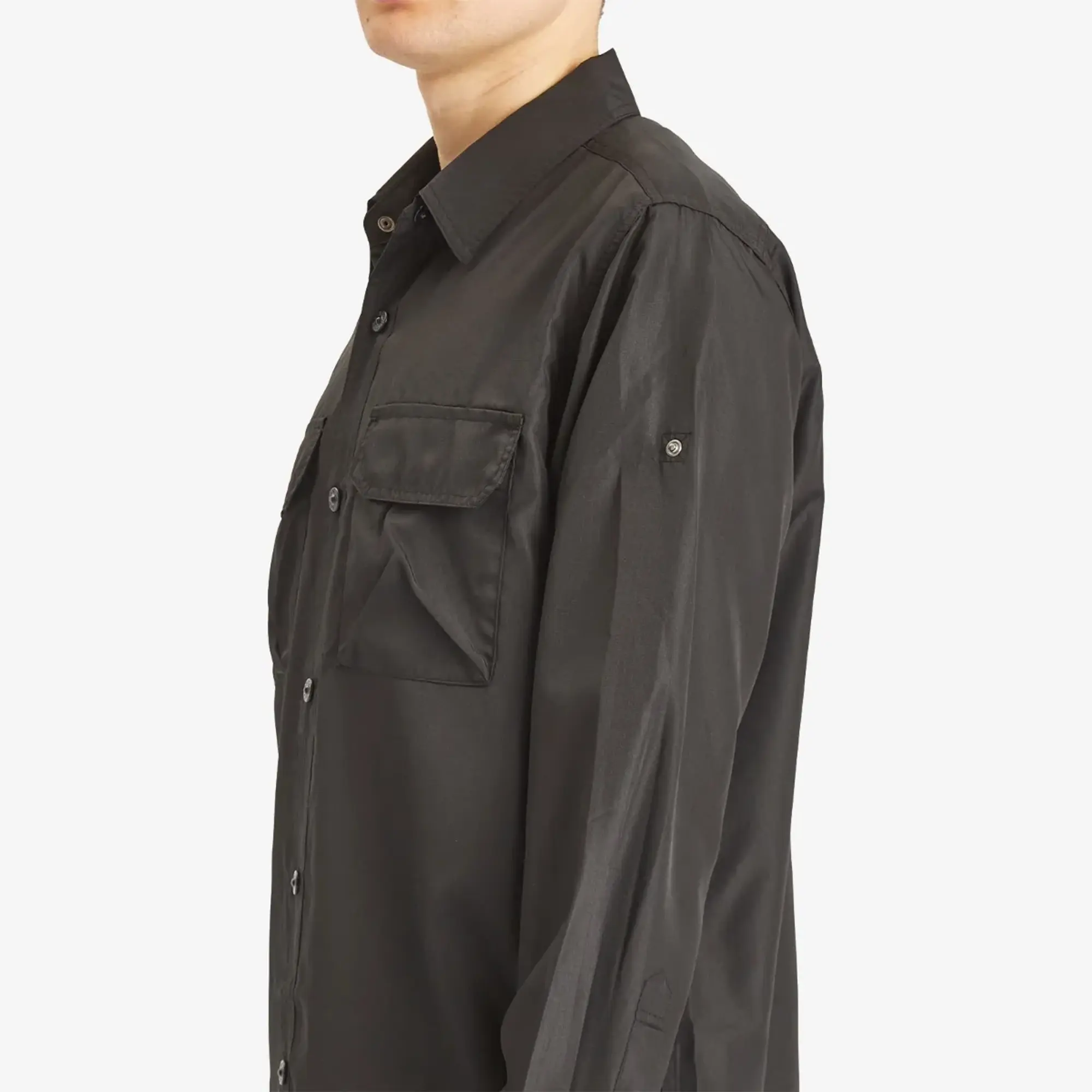 Taion Men's Military Pocket Shirt Black