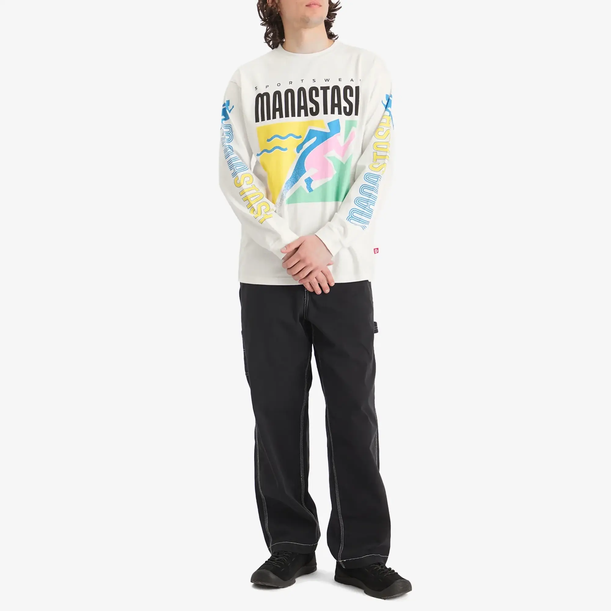 Manastash Men's Re:Ctn Long Sleeve T&F T-Shirt White
