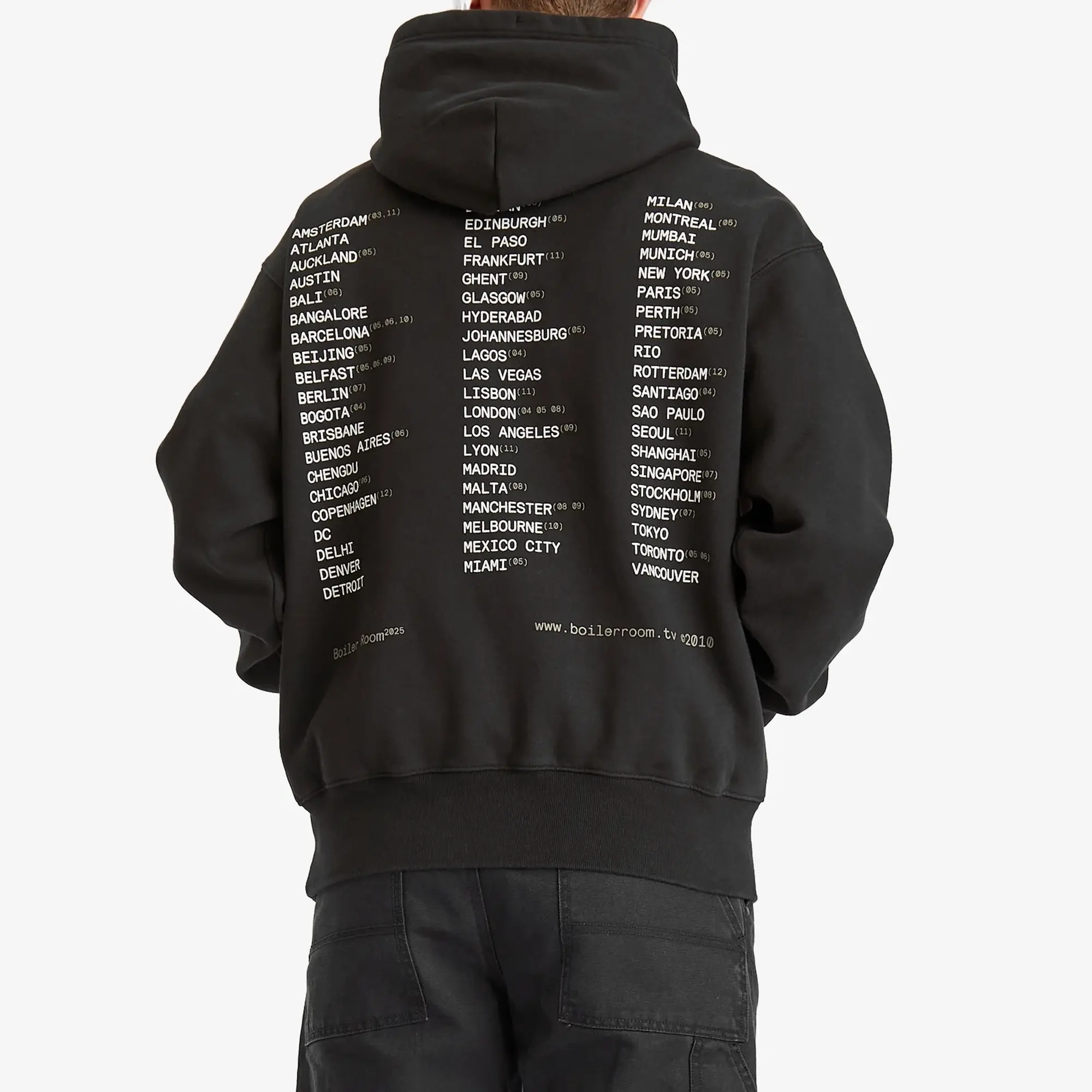 Boiler Room Men's World Tour Hoodie Black