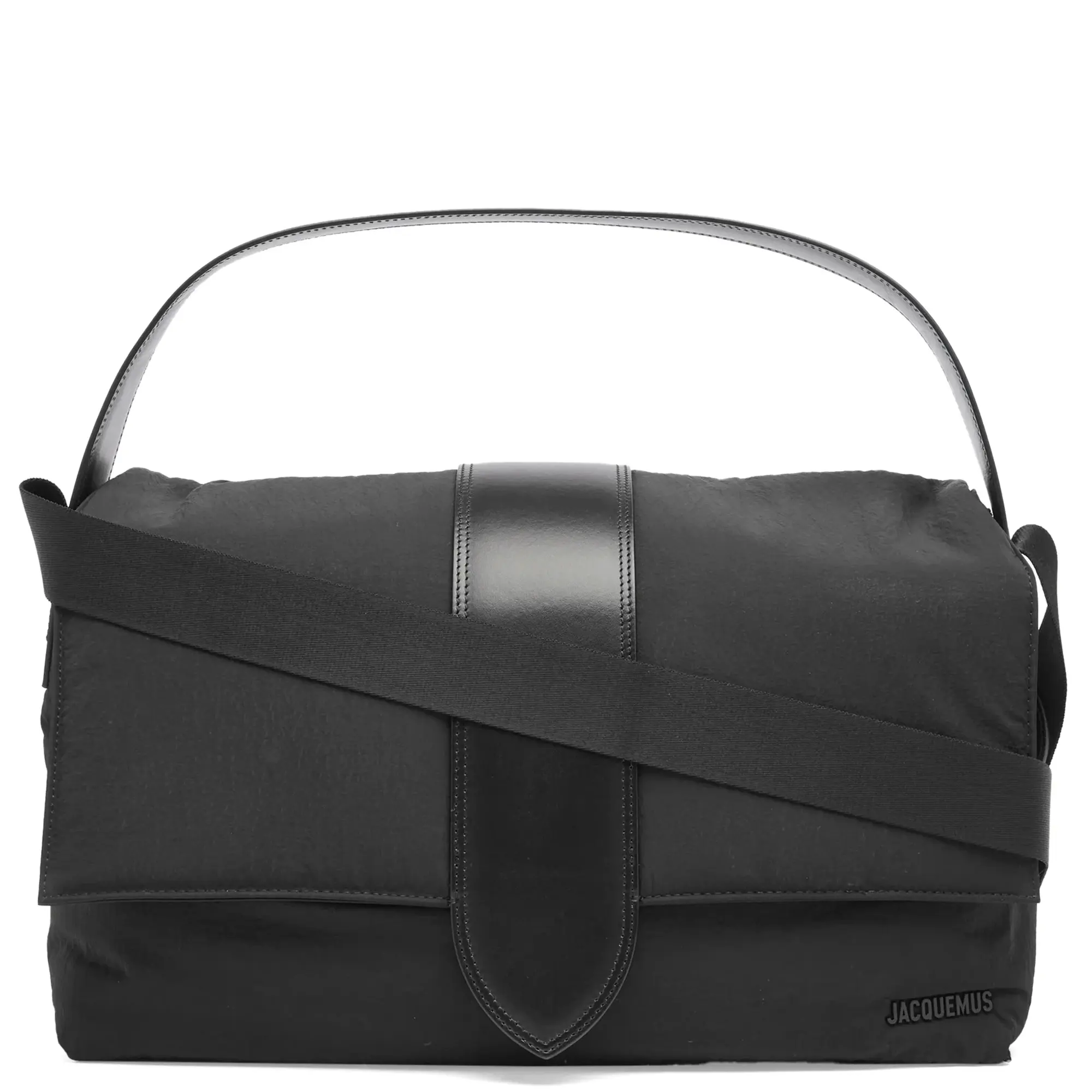 Jacquemus Men's Le Messenger Bambino Nylon Messenger Black