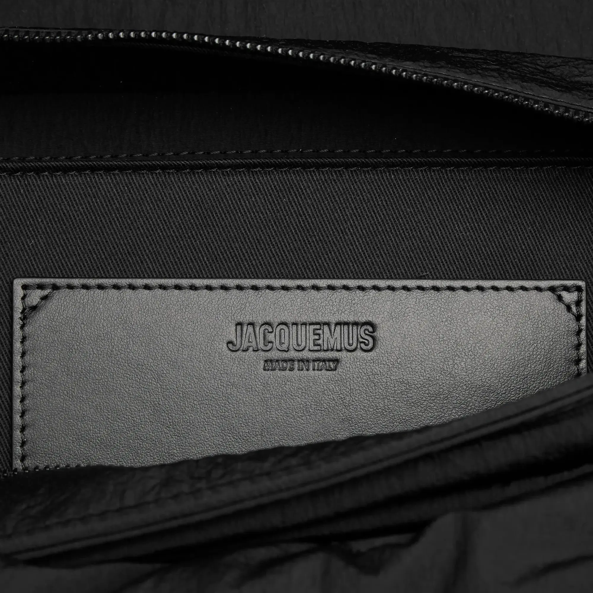 Jacquemus Men's Le Messenger Bambino Nylon Messenger Black