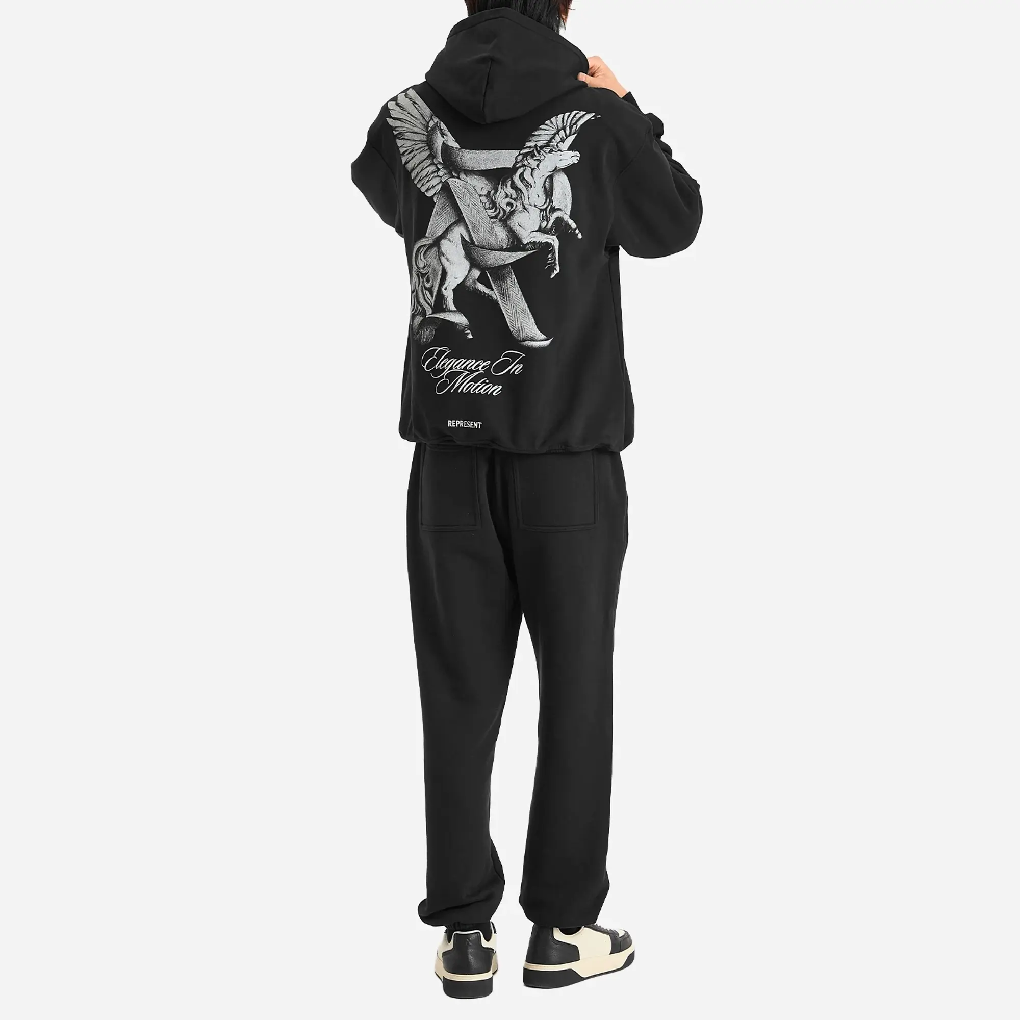 Represent Men's Elegance In Motion Hoodie Jet Black