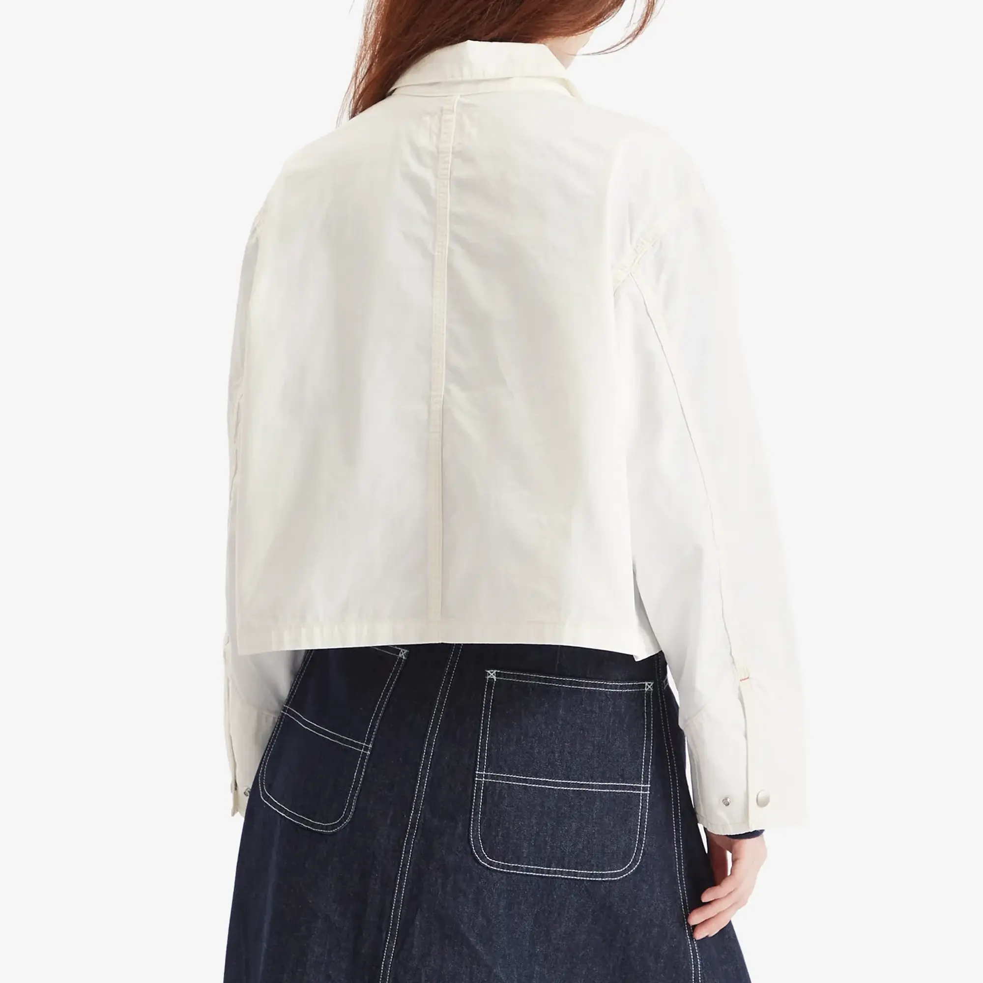 Beams Boy Women's Short Denim Jacket Off White