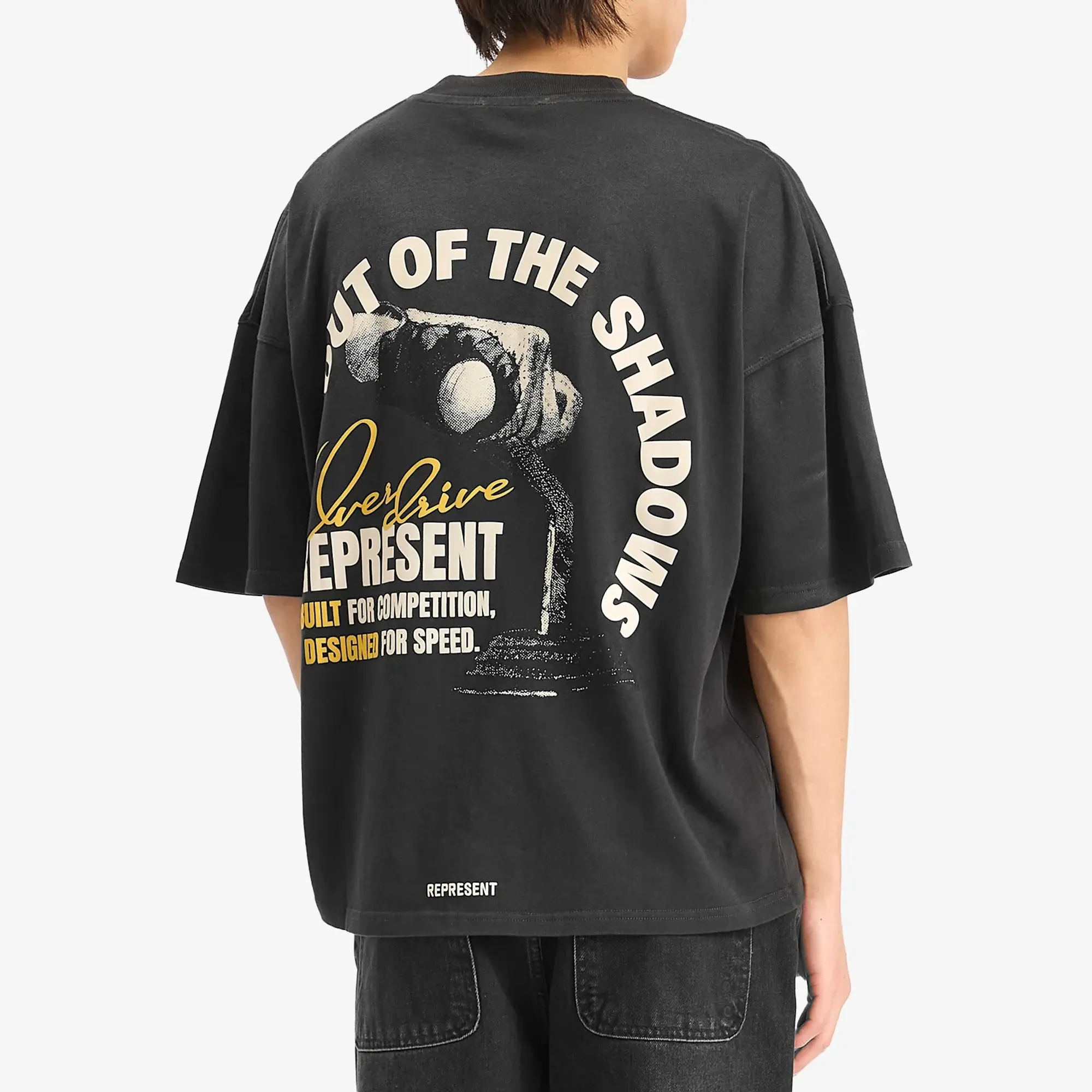Represent Men's Out Of The Shadows T-Shirt Stained Black