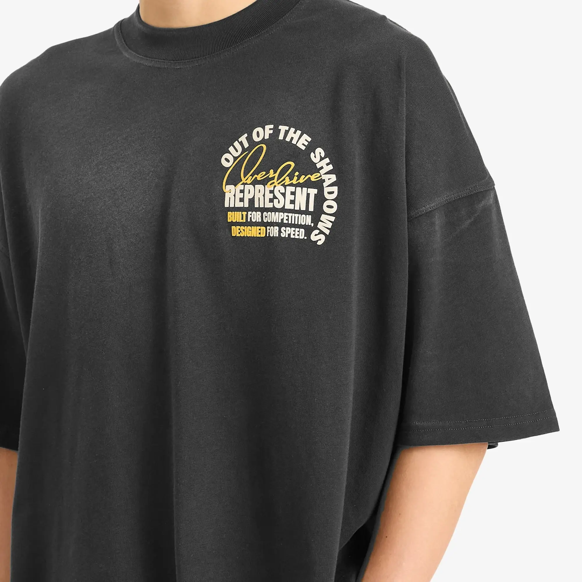 Represent Men's Out Of The Shadows T-Shirt Stained Black