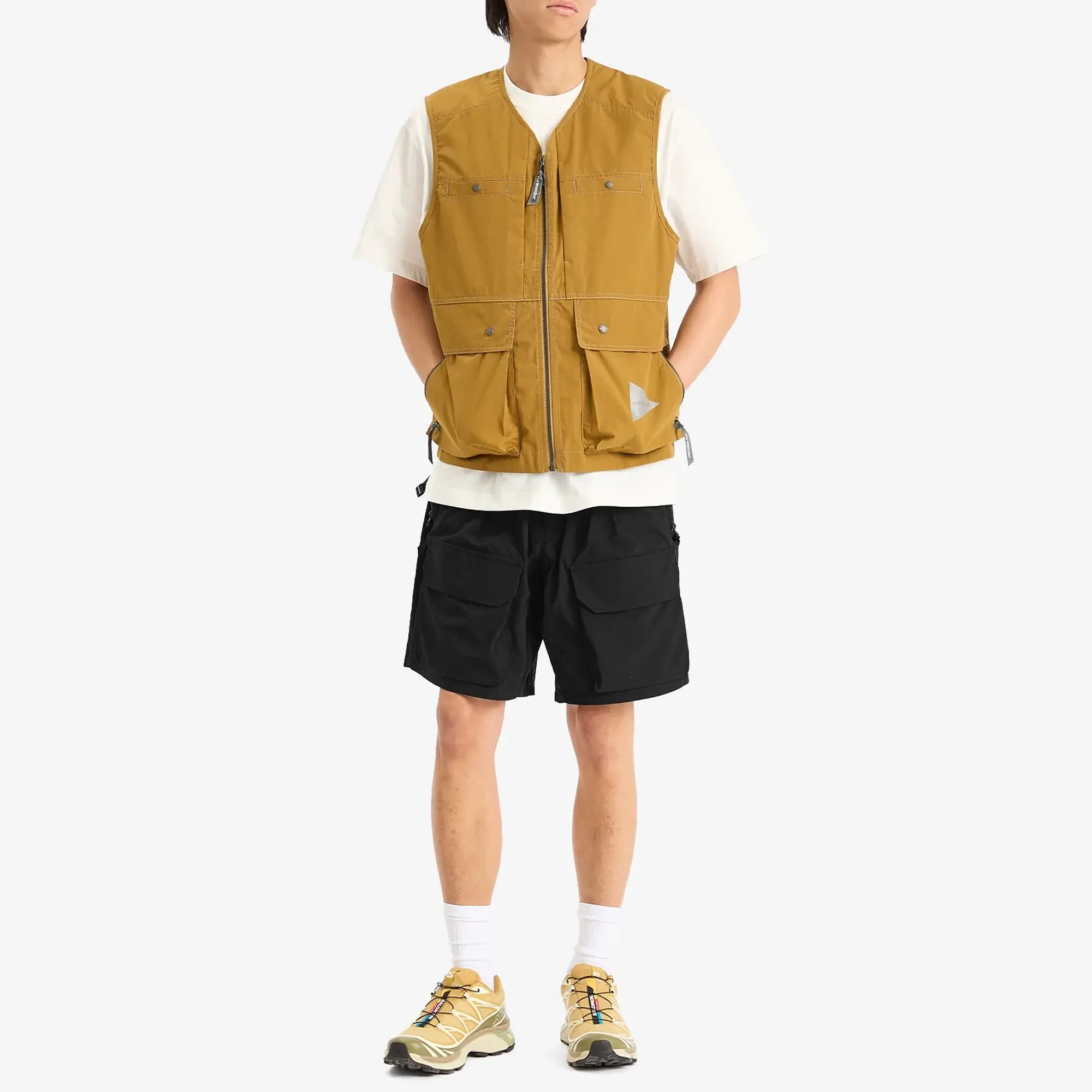 And Wander Men's Twill Shorts Black