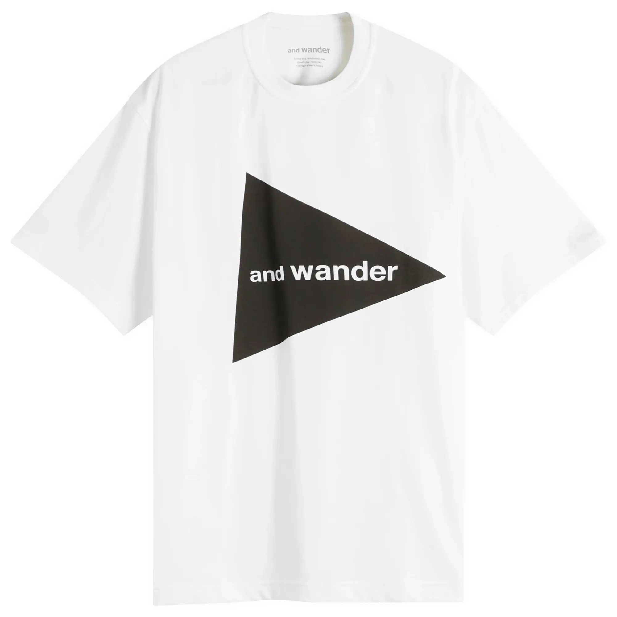 And Wander Men's Big Logo T-Shirt White