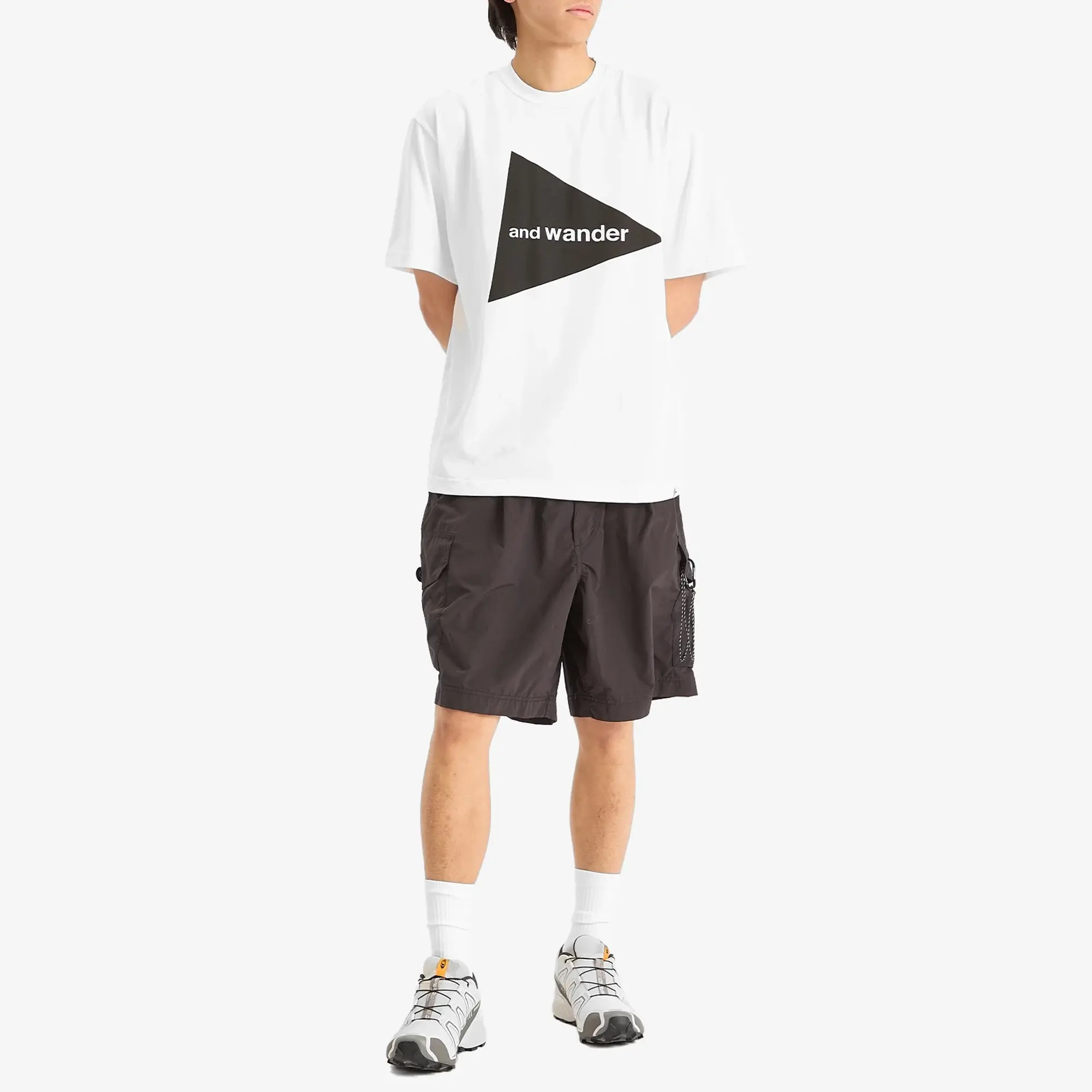 And Wander Men's Big Logo T-Shirt White
