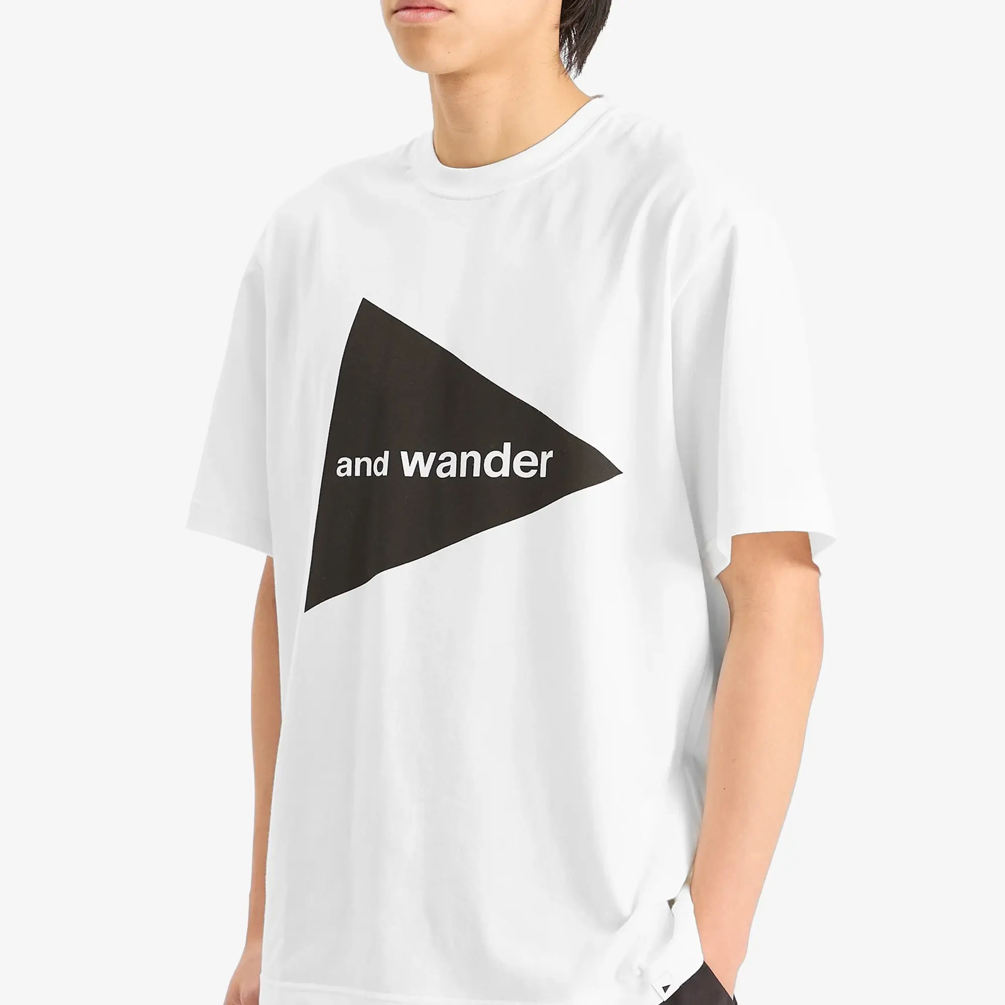 And Wander Men's Big Logo T-Shirt White
