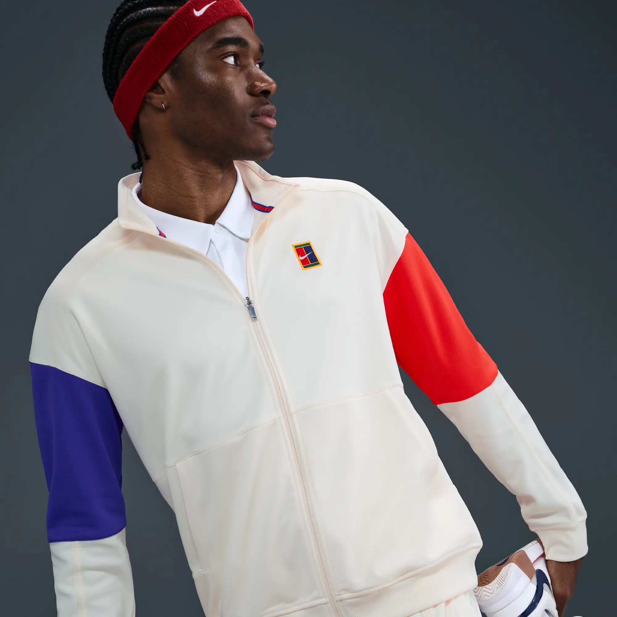 NikeCourt Heritage Men's Tennis Jacket - Brown - Polyester