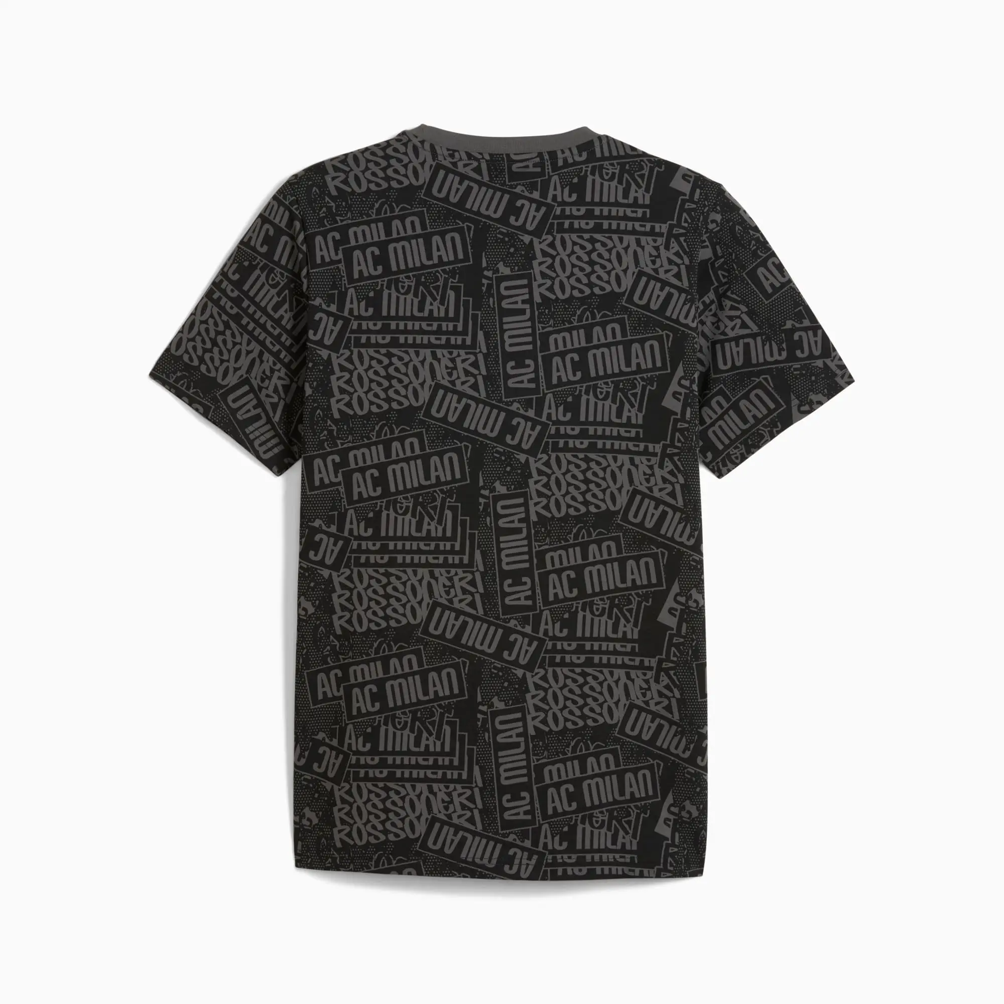 PUMA AC Milan Ftblculture All-Over Print T-Shirt Men, Black/For All Time Red, size 3XL