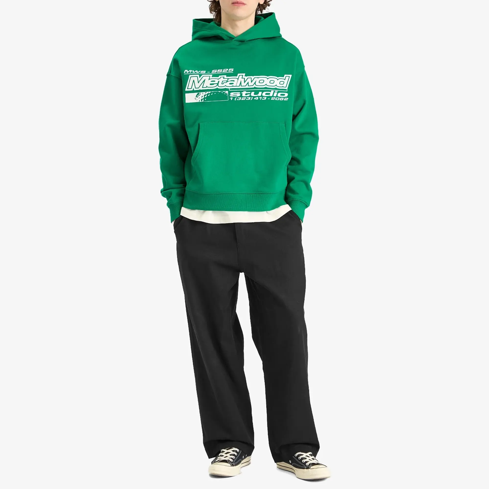 Metalwood Studio Men's La Brea Shop Hoodie Green