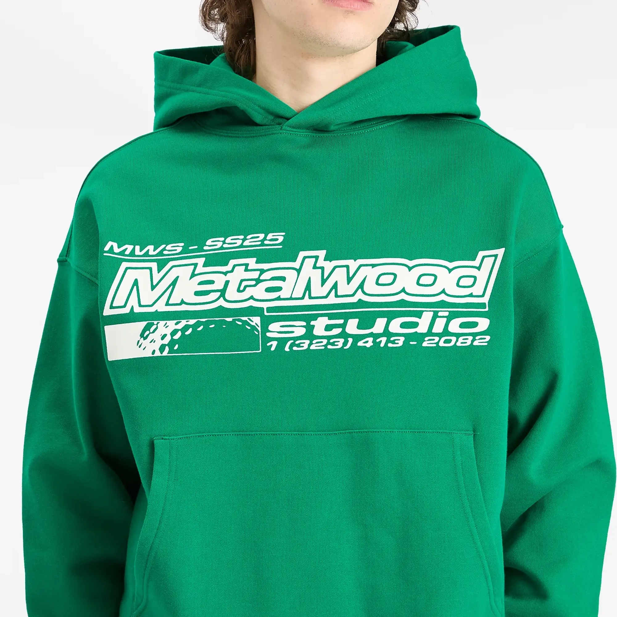 Metalwood Studio Men's La Brea Shop Hoodie Green