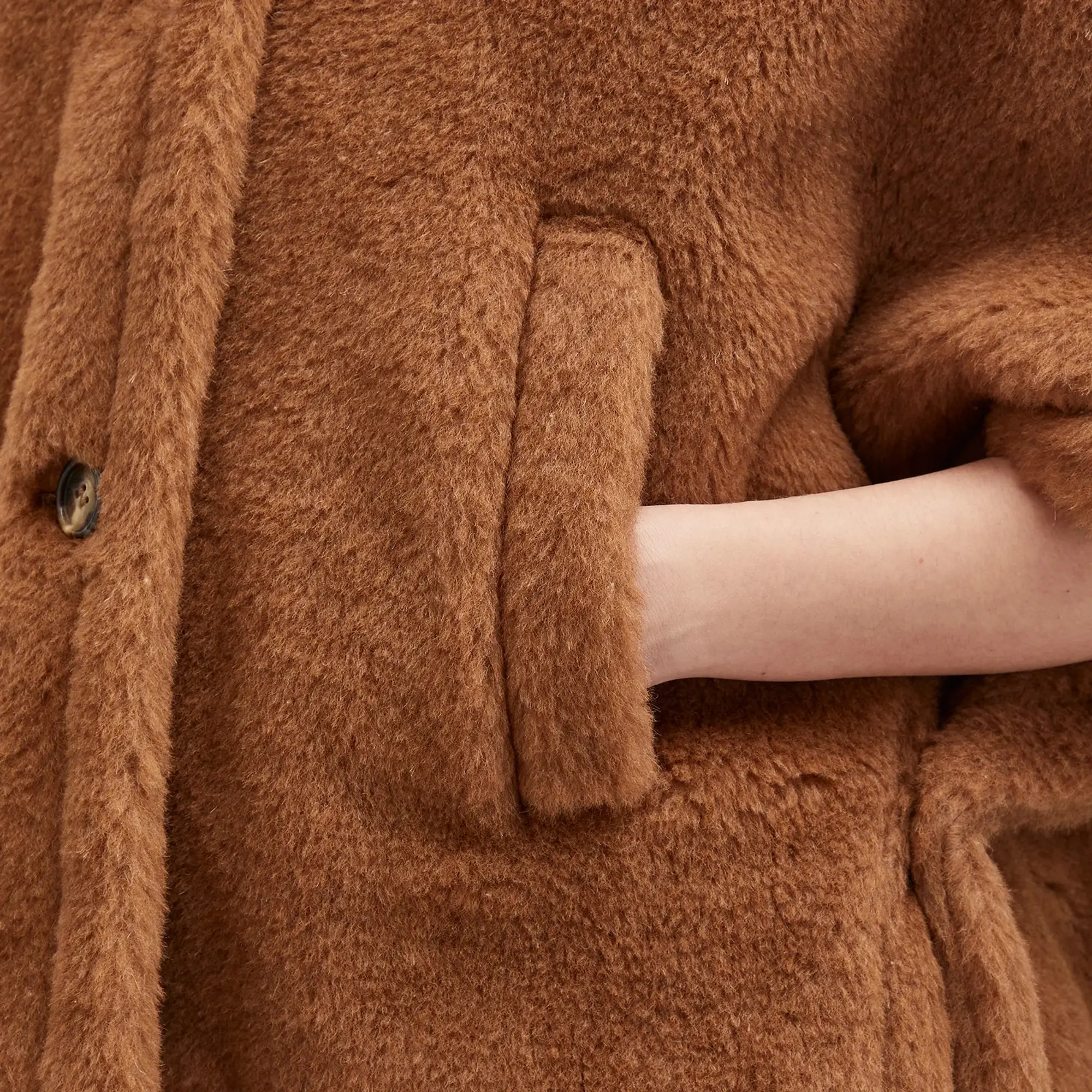 Max Mara Women's Tenebre Teddy Gilet Camel