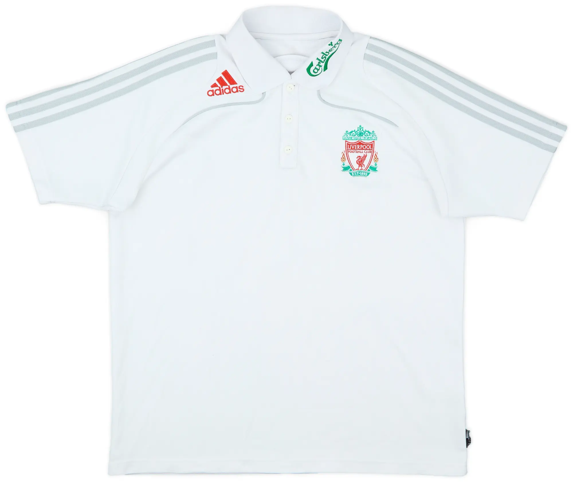 2008-09 Liverpool adidas Polo Shirt - 9/10 - (L)
