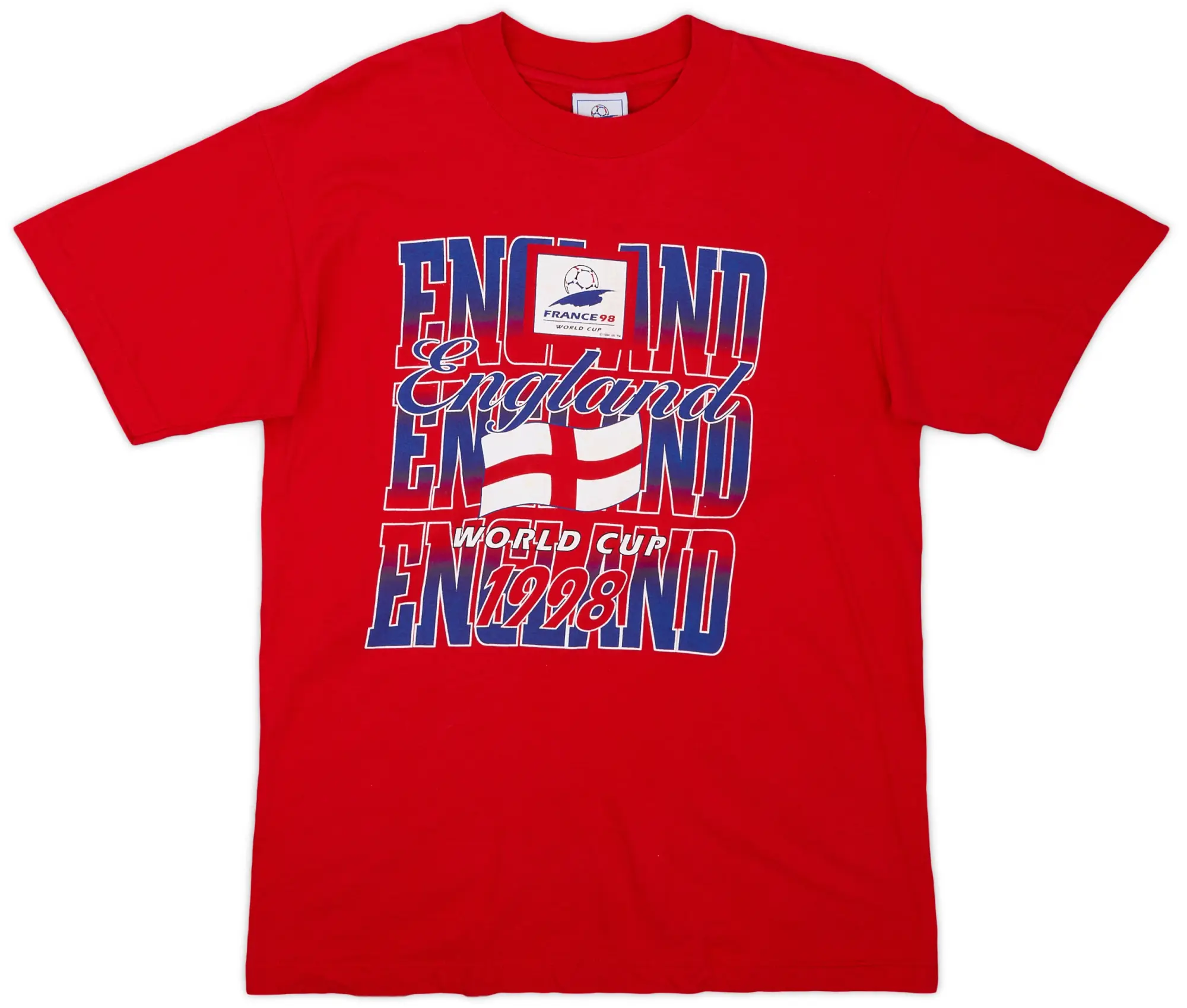 1998 England World Cup 98 Cotton Tee - 8/10 - (M)