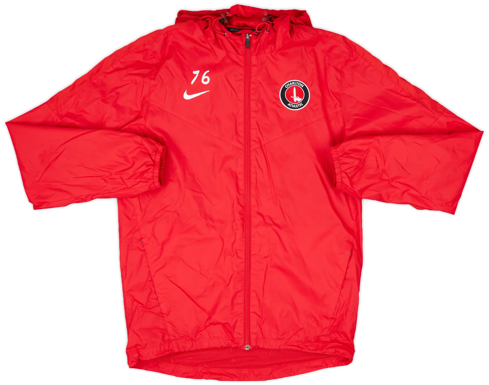 2016-17 Charlton Player Issue Nike Hooded Rain Jacket #76 - 8/10 - (S)