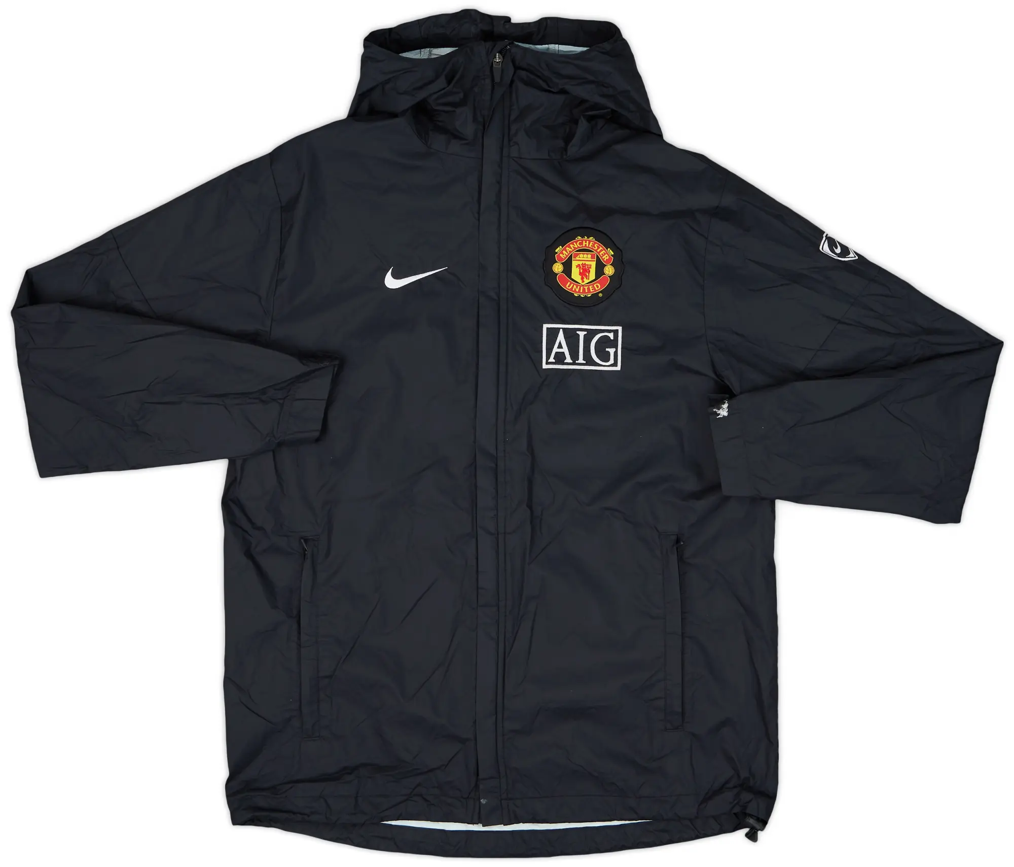 2009-10 Manchester United Nike Hooded Rain Jacket - 8/10 - (S)
