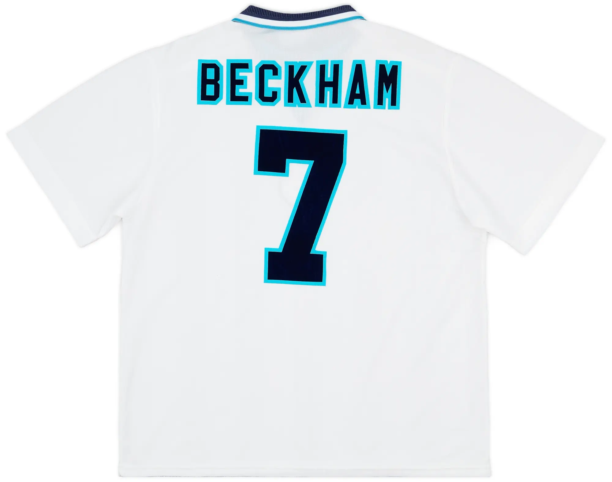 1995-97 England Home Shirt Beckham #7 - 9/10 - (XXL)