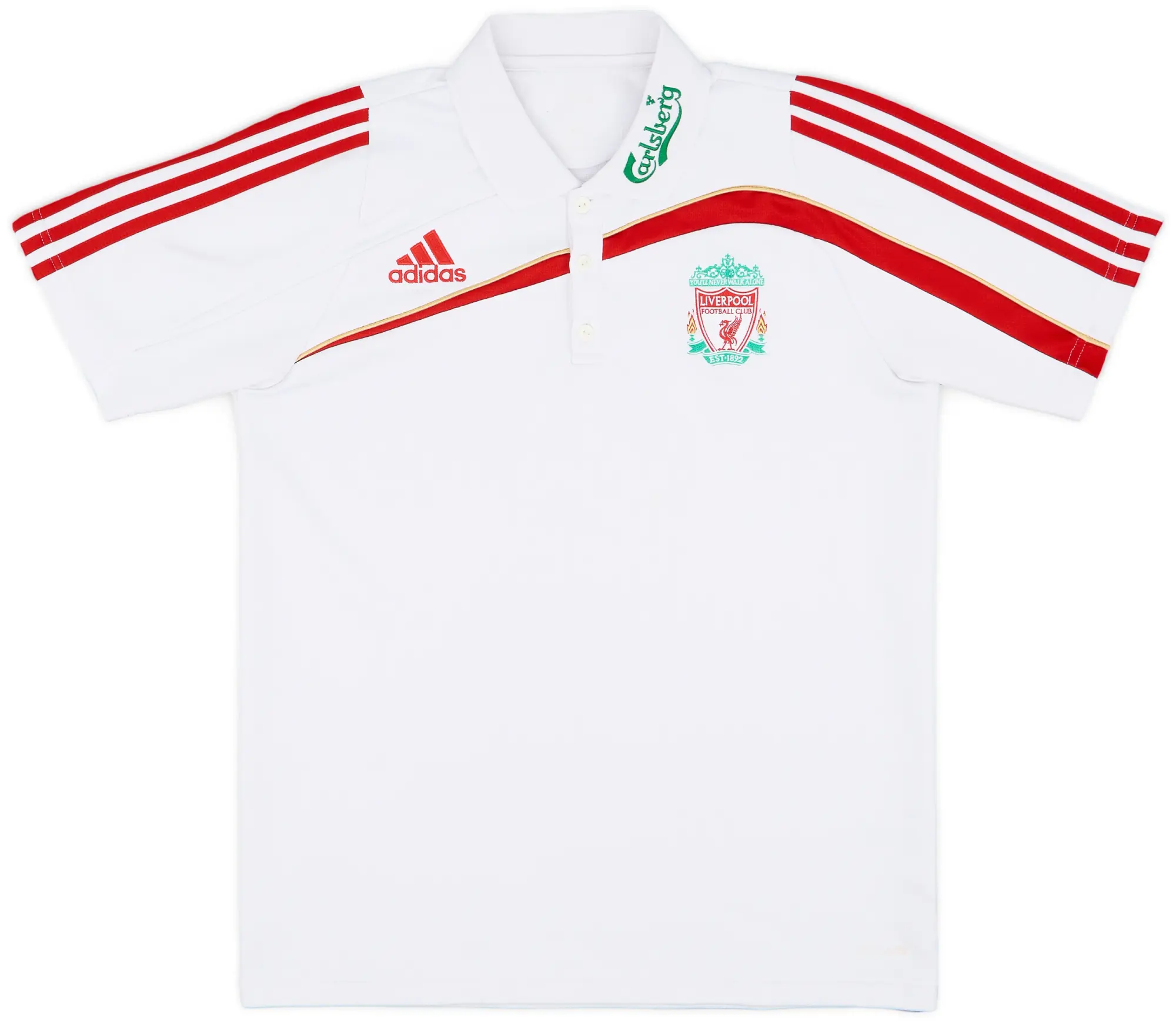 2009-10 Liverpool adidas Polo Shirt - 8/10 - (L)