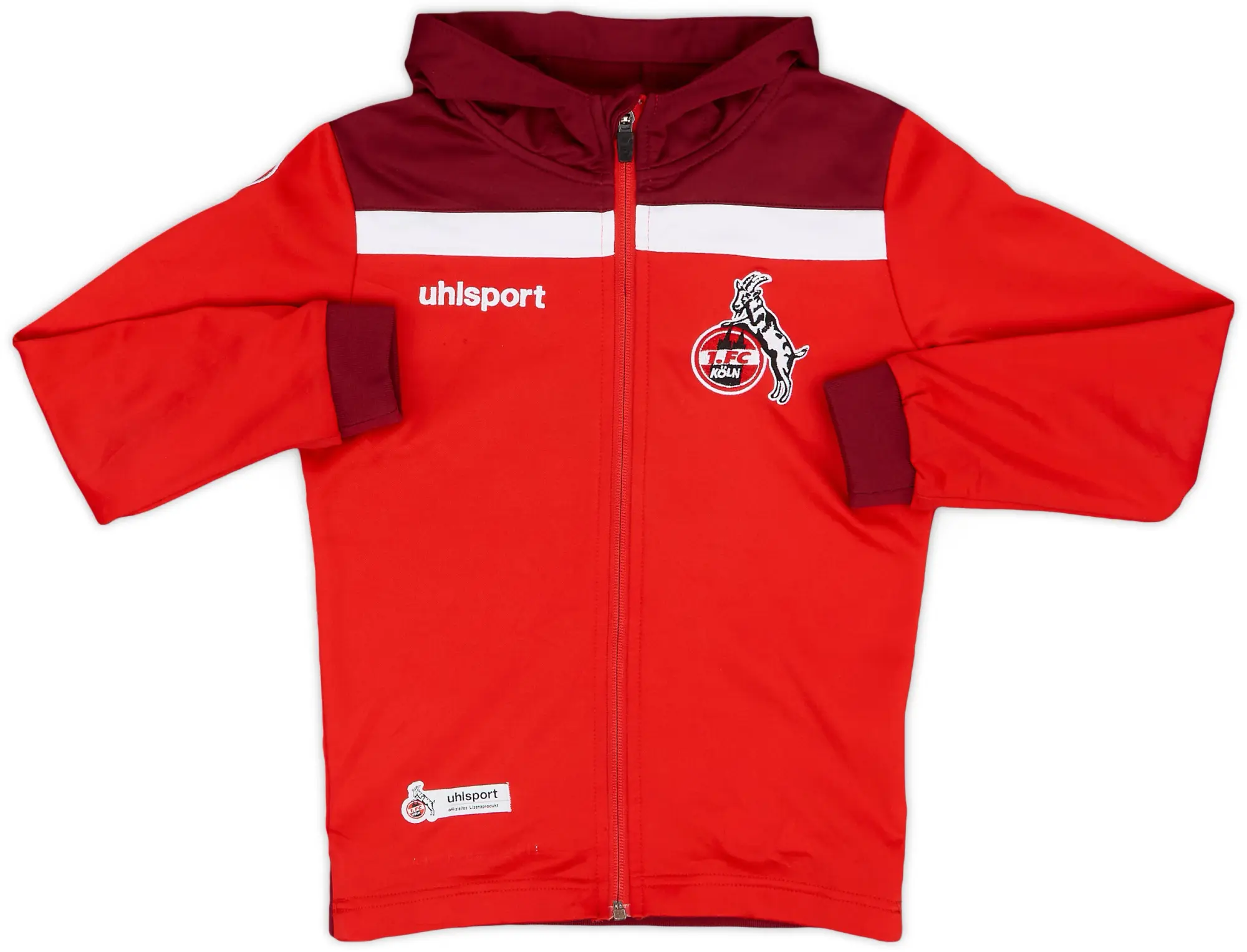 2019-20 FC Koln Uhlsport Hooded Track Jacket - 9/10 - (S.Boys)