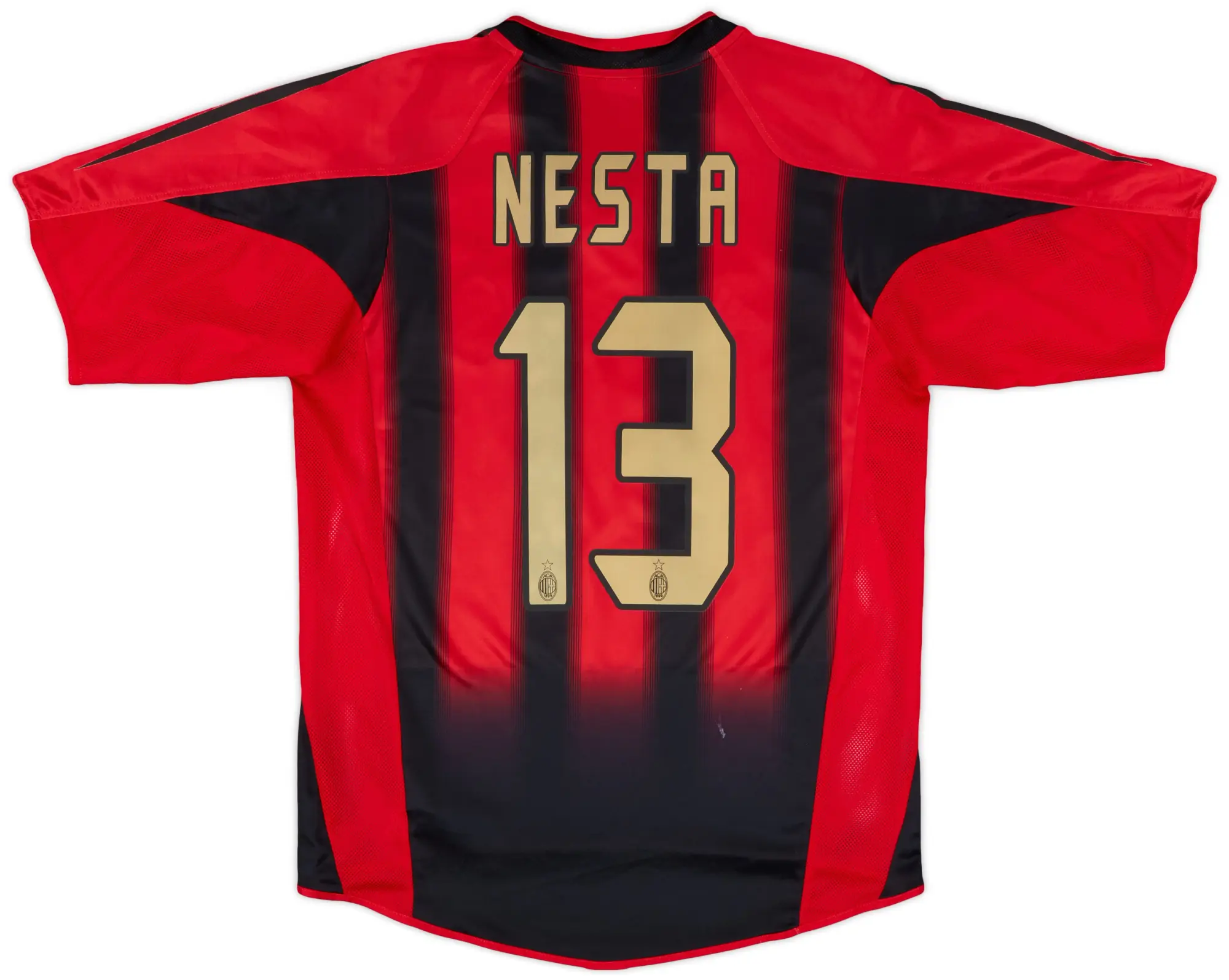 2004-05 AC Milan Home Shirt Nesta #13 - 6/10 - (S)