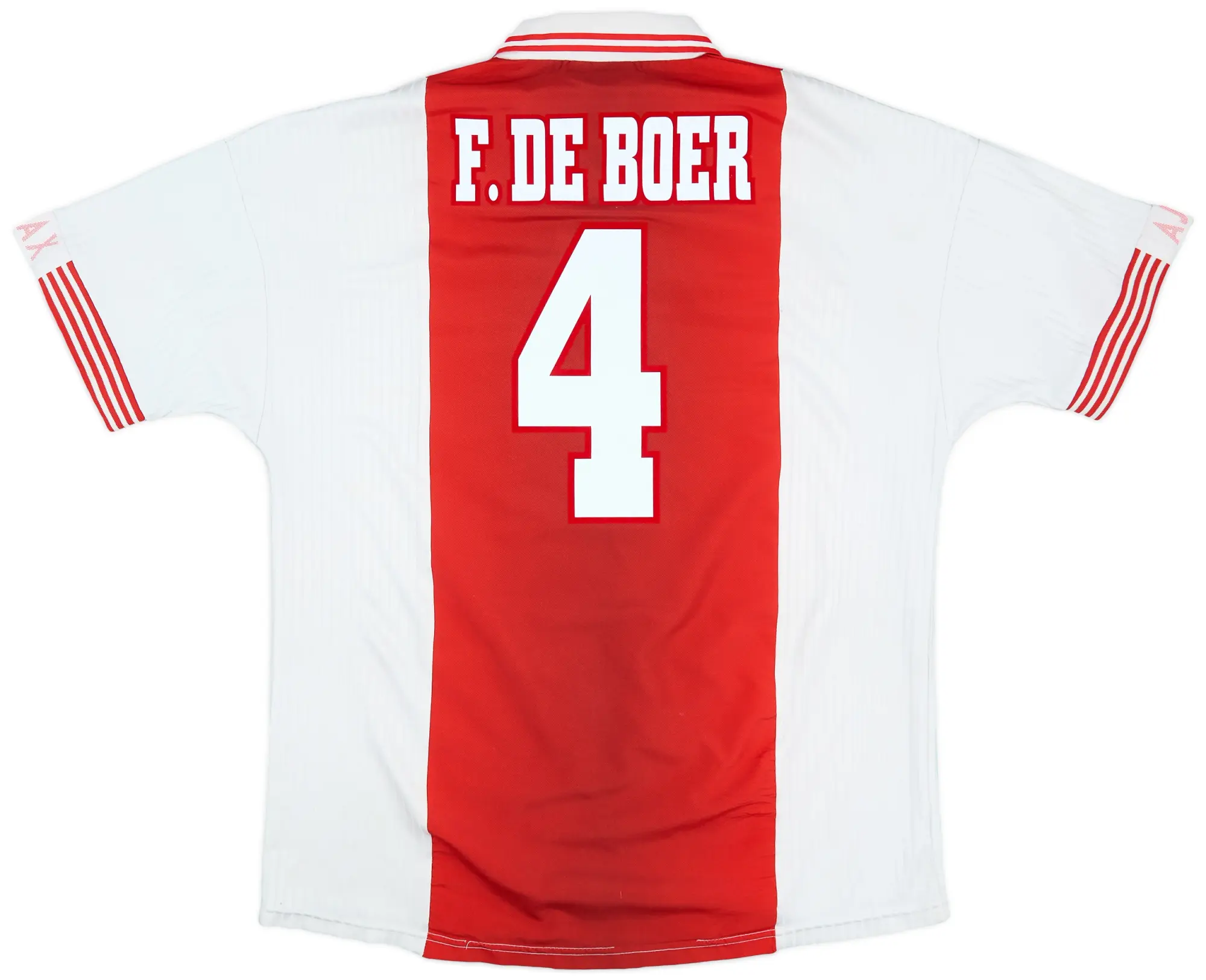 1997-98 Ajax Home Shirt F. De Boer #4 - 7/10 - (L)