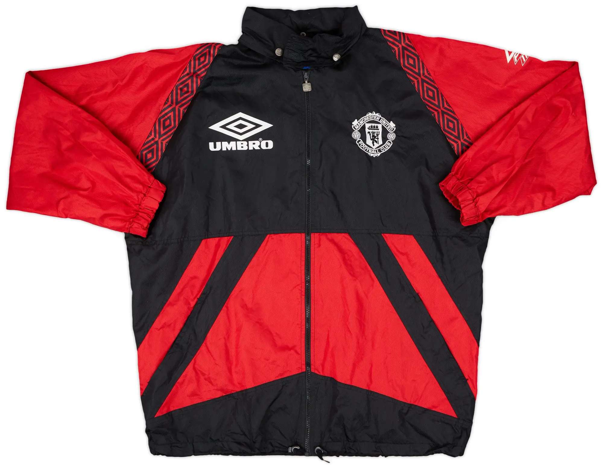 1995-97 Manchester United Umbro Hooded Rain Jacket - 6/10 - (L)