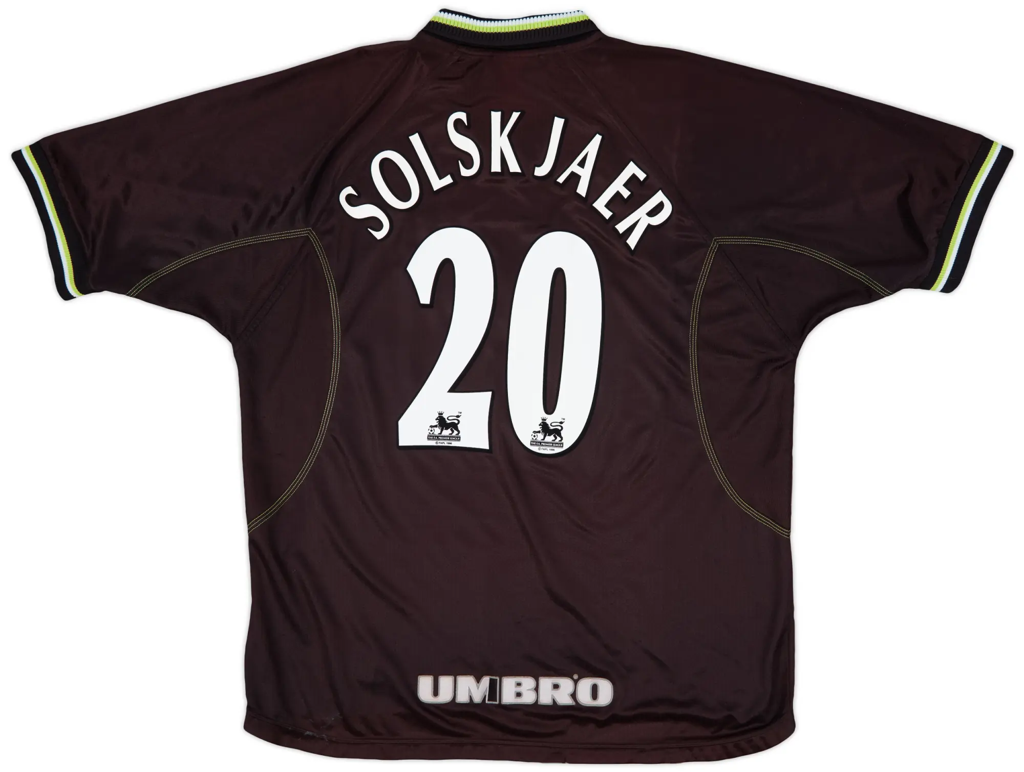 1998-99 Manchester United Third Shirt Solskjaer #20 - 5/10 - (XXL)