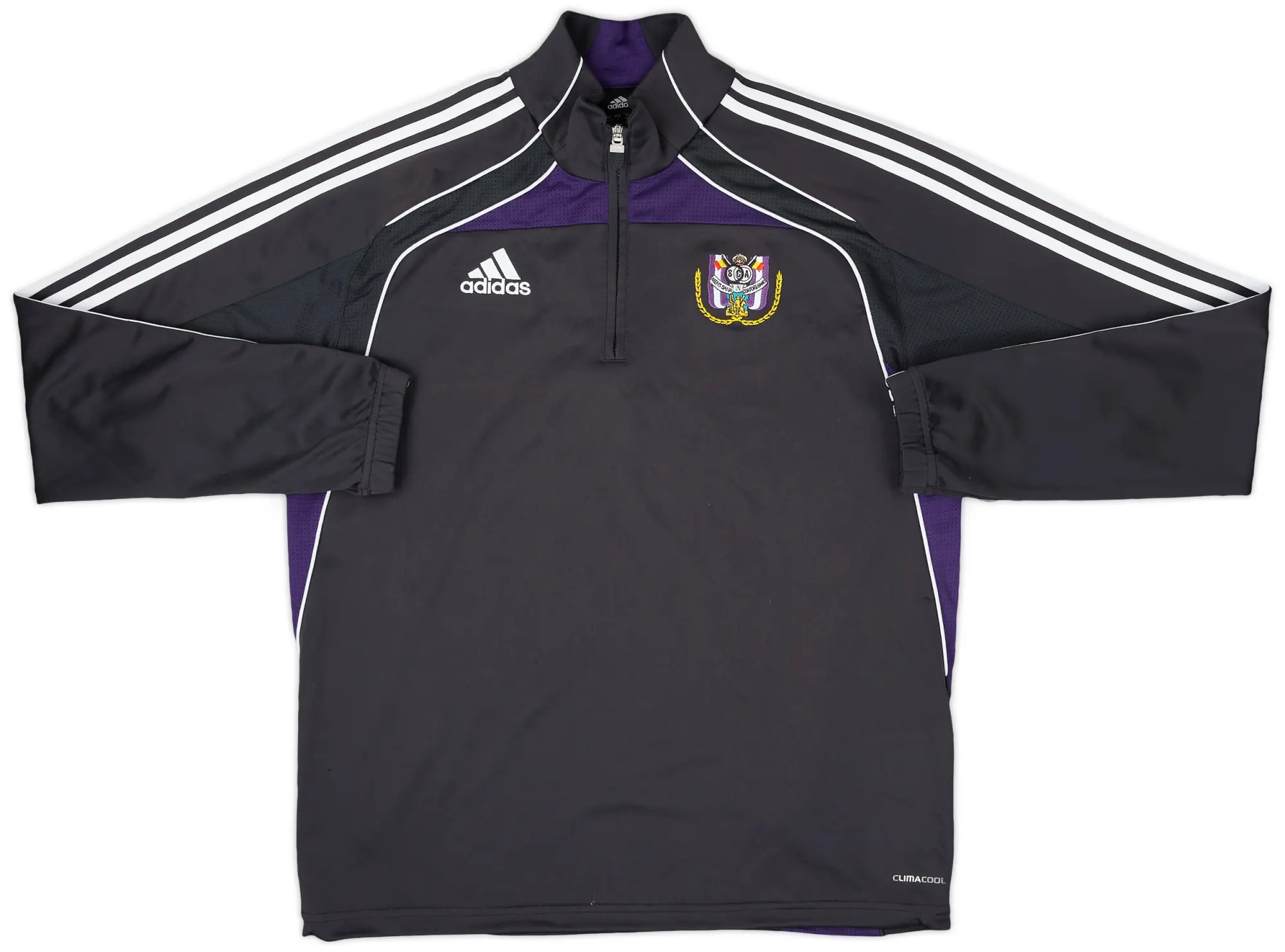 2010-11 Anderlecht adidas 1/4 Zip Sweat Top - 7/10 - (L/XL)