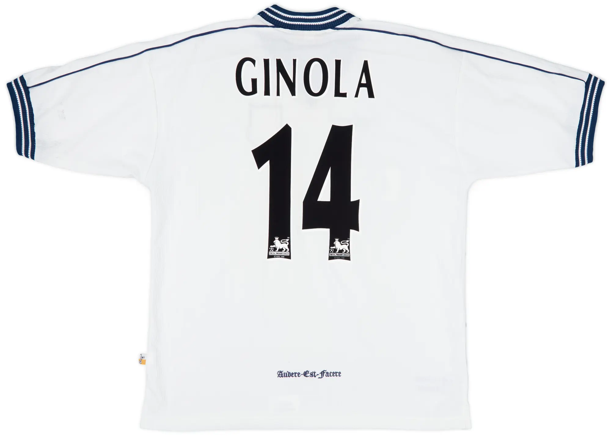 1997-99 Tottenham Home Shirt Ginola #14 - 8/10 - (L)