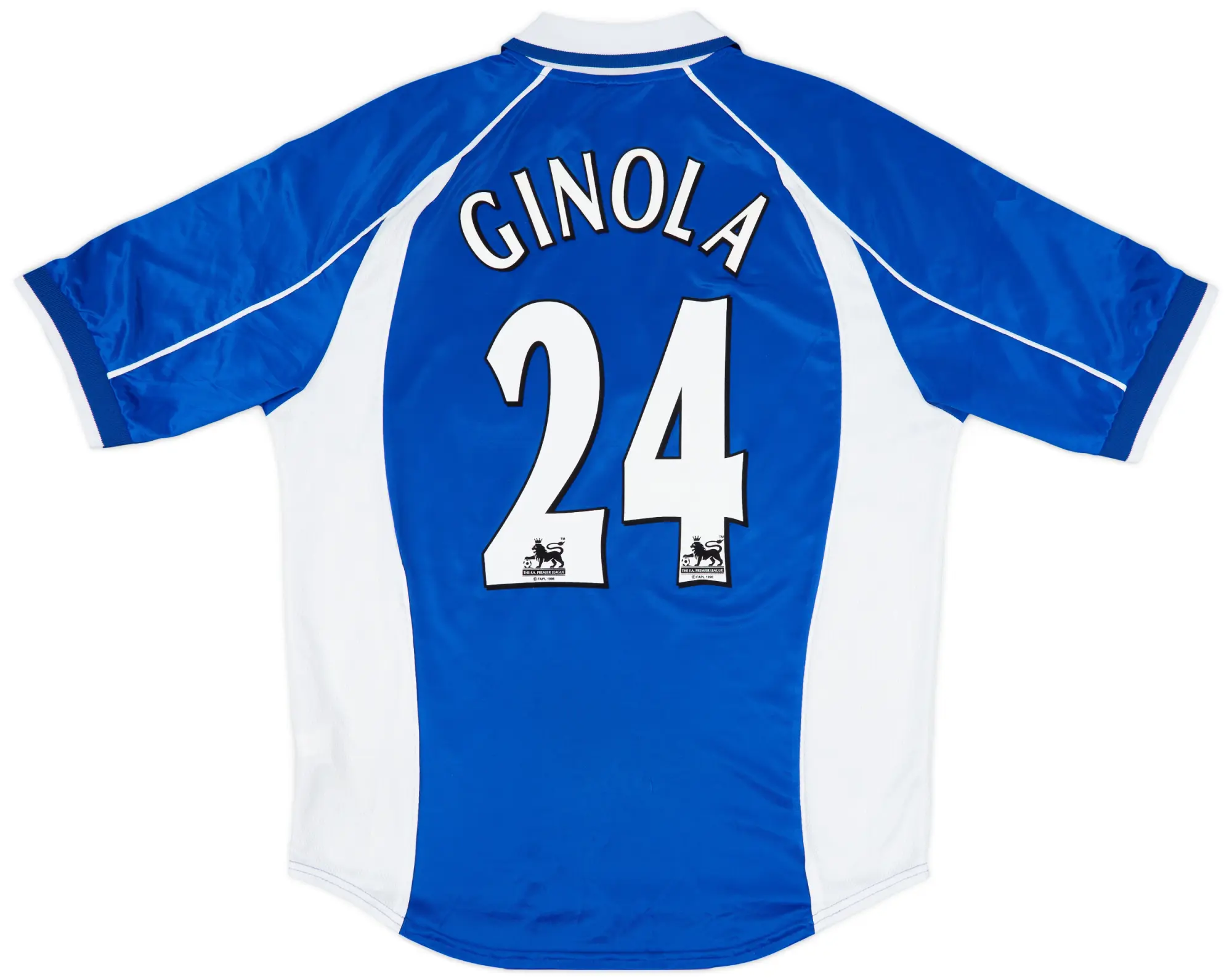 2000-02 Everton Home Shirt Ginola #24 - 9/10 - (L)