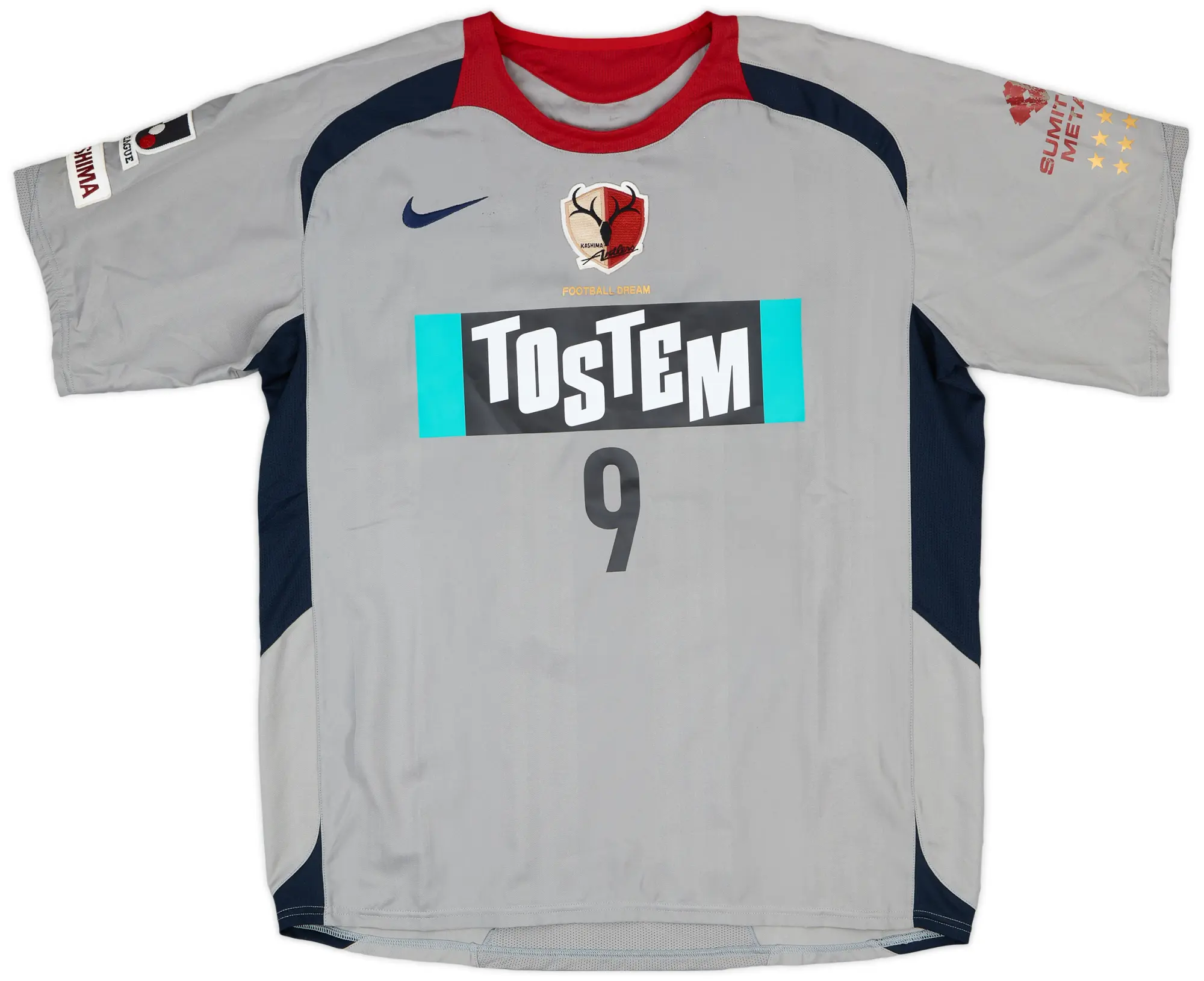 2006-07 Kashima Antlers Away Shirt #9 (Mineiro) - 6/10 - (XL)
