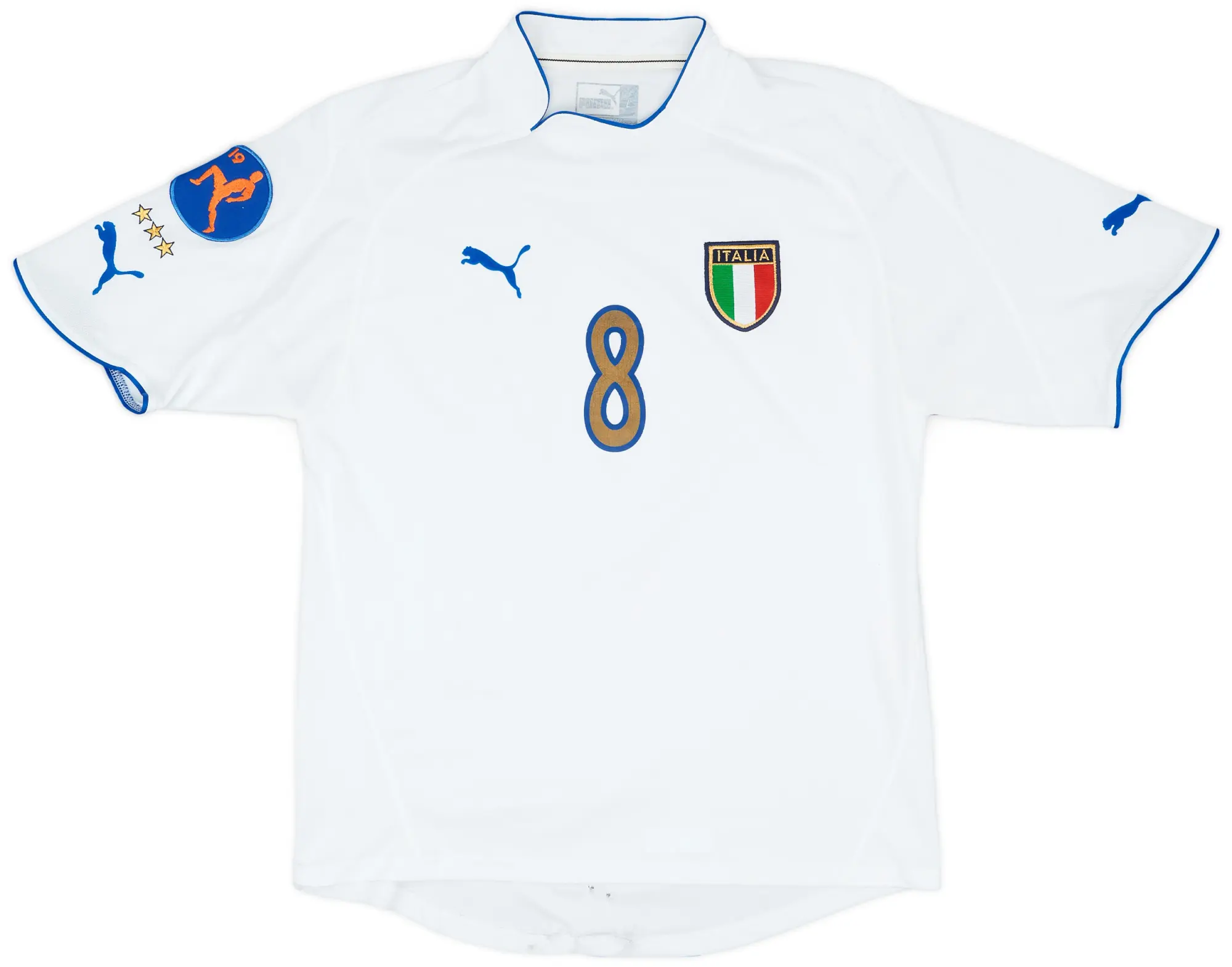2003-04 Italy U-19 Match Issue Away Shirt #8 (Aquilani)