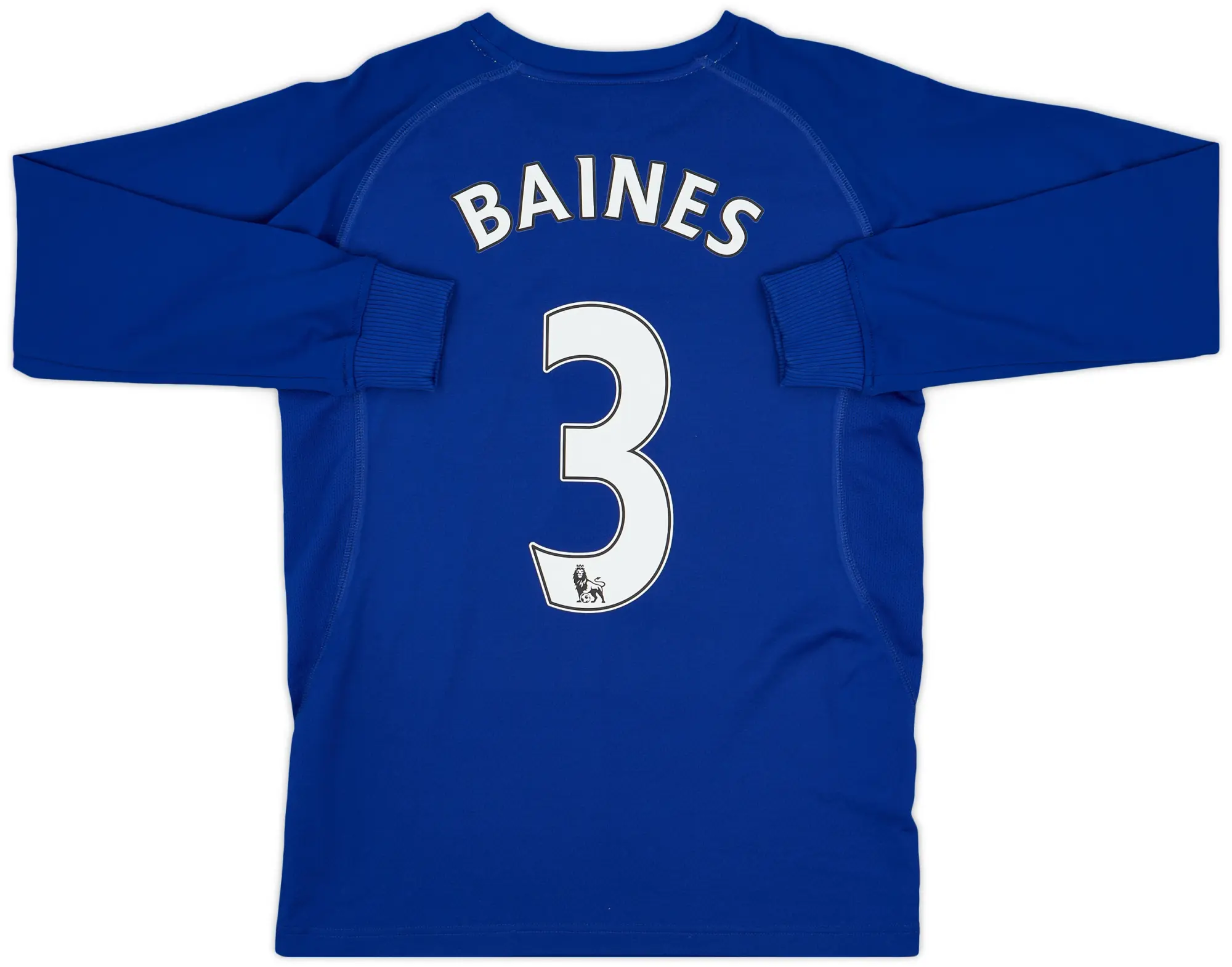 2010-11 Everton Home L/S Shirt Baines #3 - 7/10 - (S)