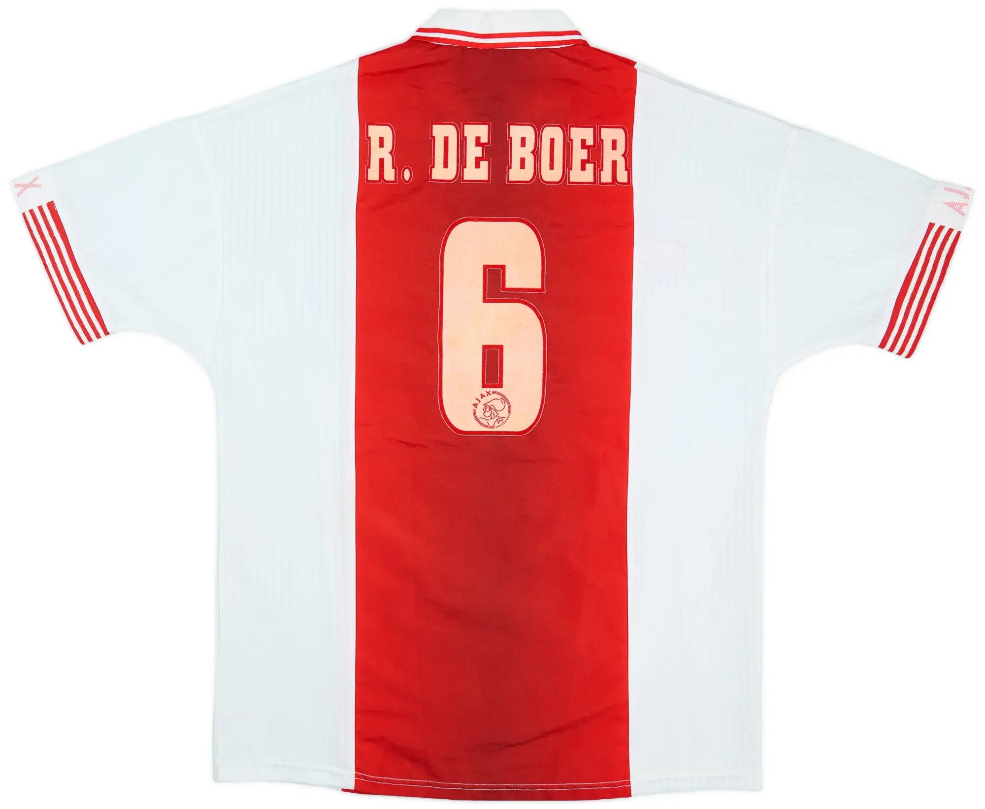 1997-98 Ajax Home Shirt R. De Boer #6 - 6/10 - (L)