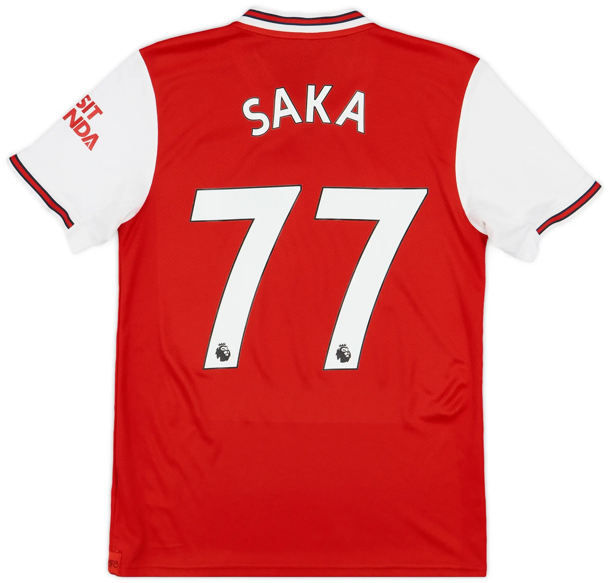 2019-20 Arsenal Home Shirt Saka #77 - 7/10 - (S)
