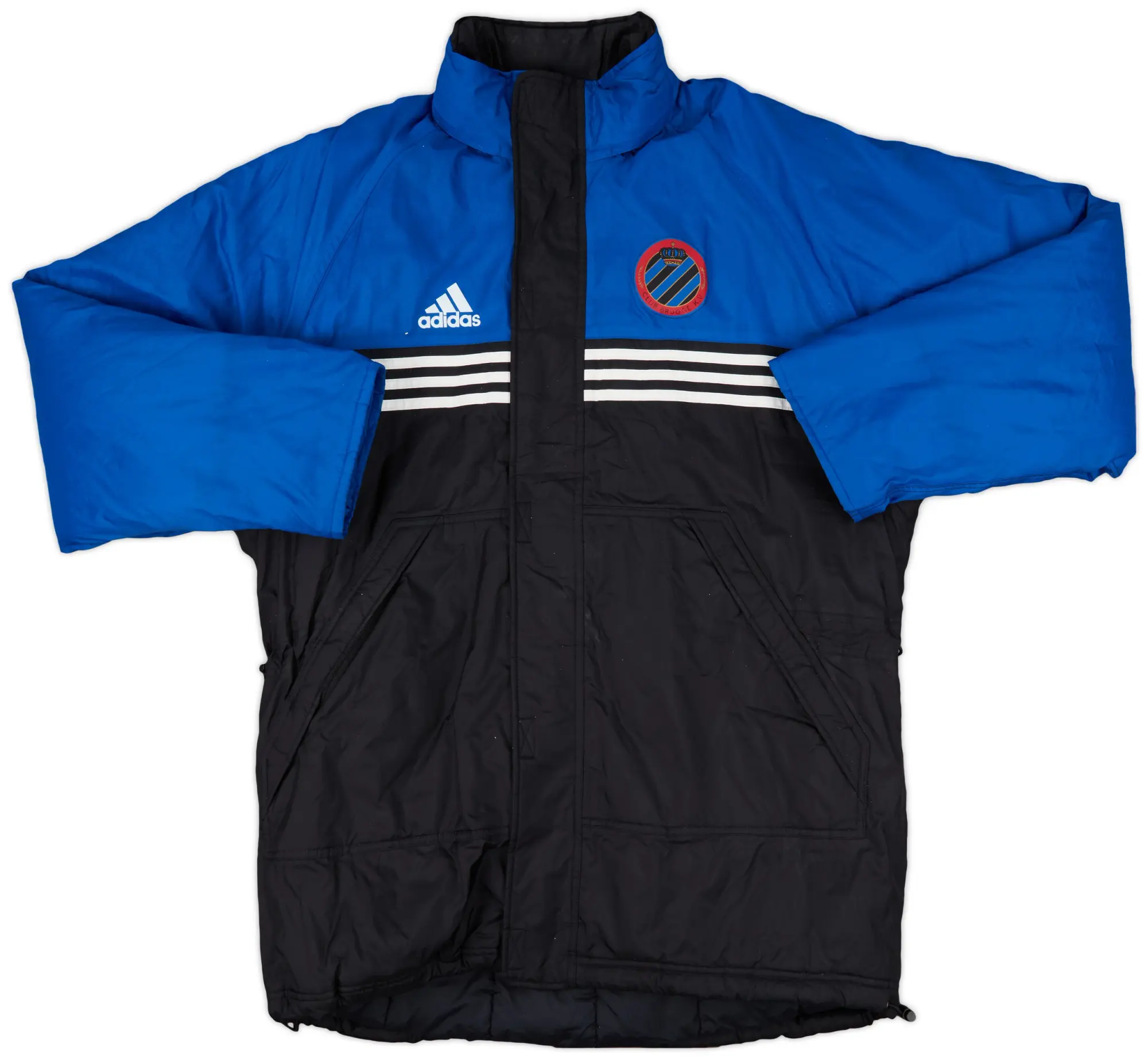 1998-99 Club Brugge adidas Padded Bench Coat - 8/10 - (L)