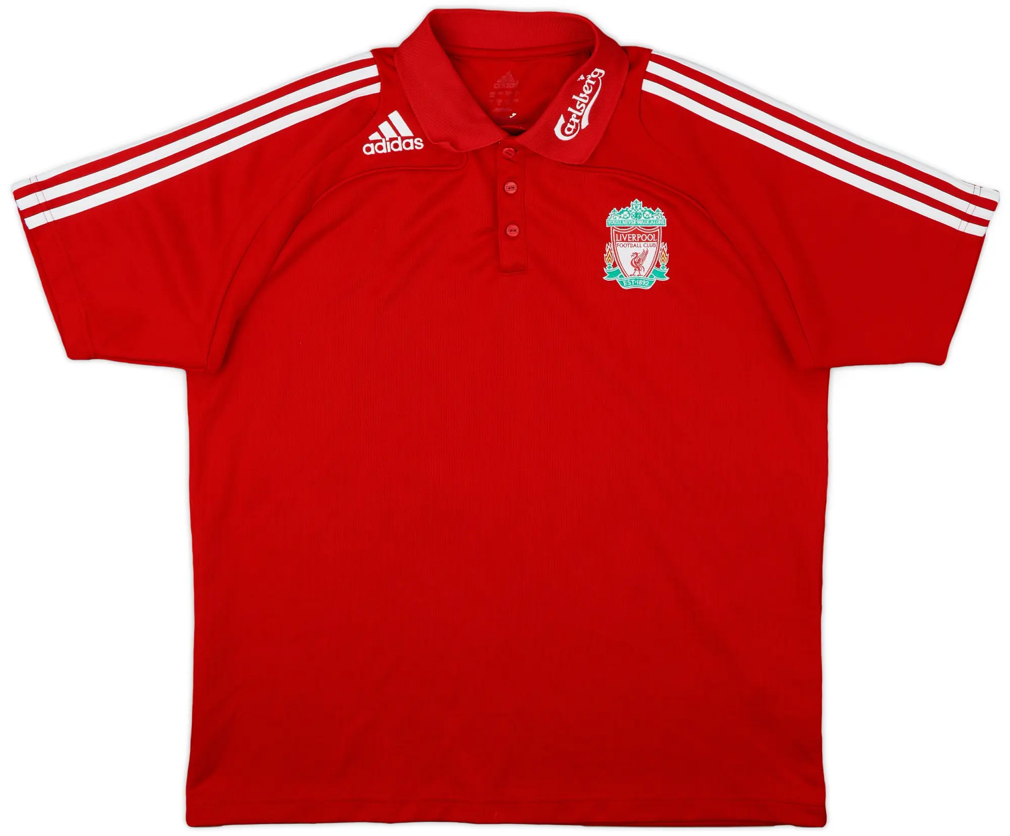 2008-09 Liverpool adidas Polo Shirt - 8/10 - (XL)