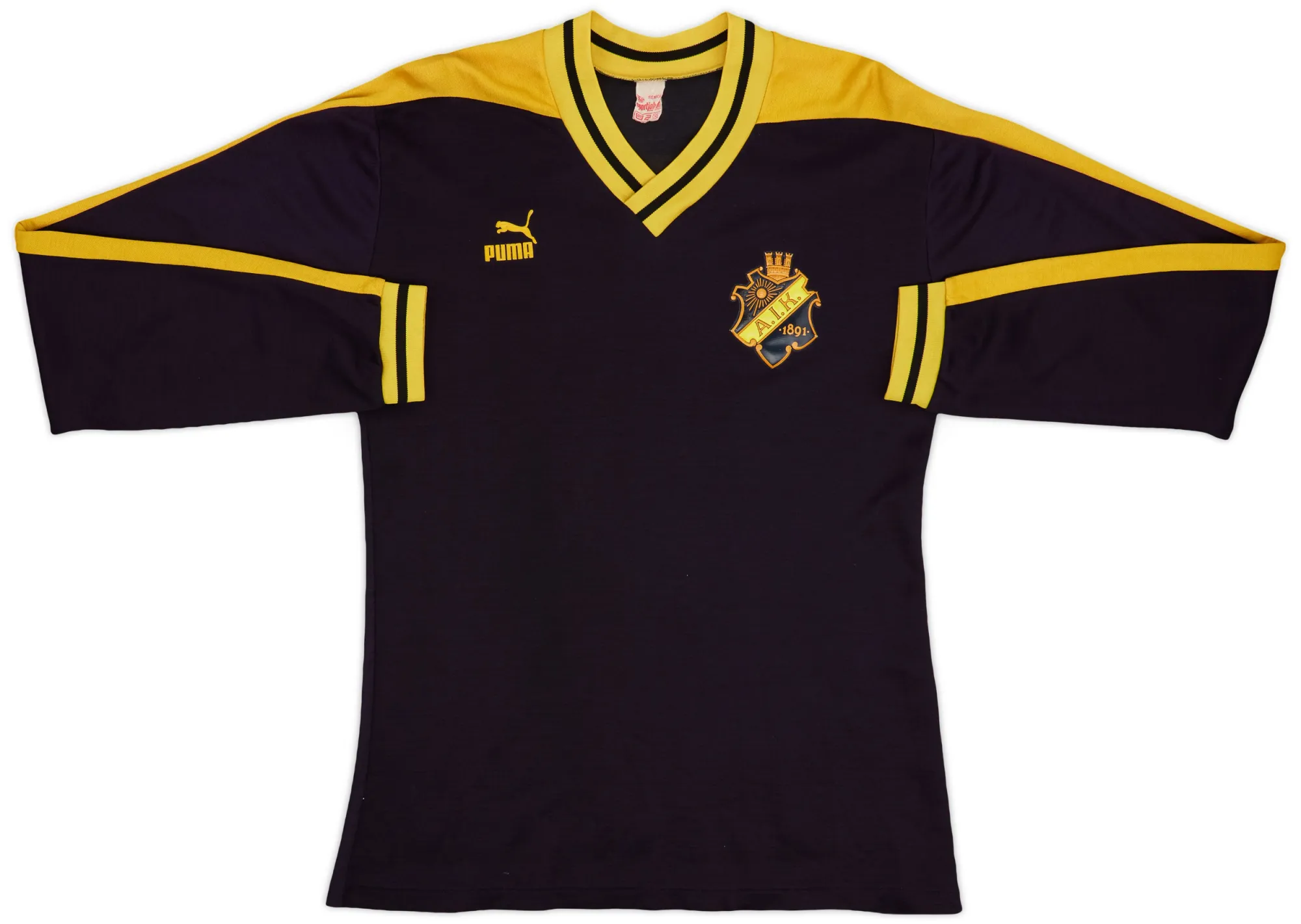 Puma AIK Mens LS Player Issue Home Shirt 1978/79