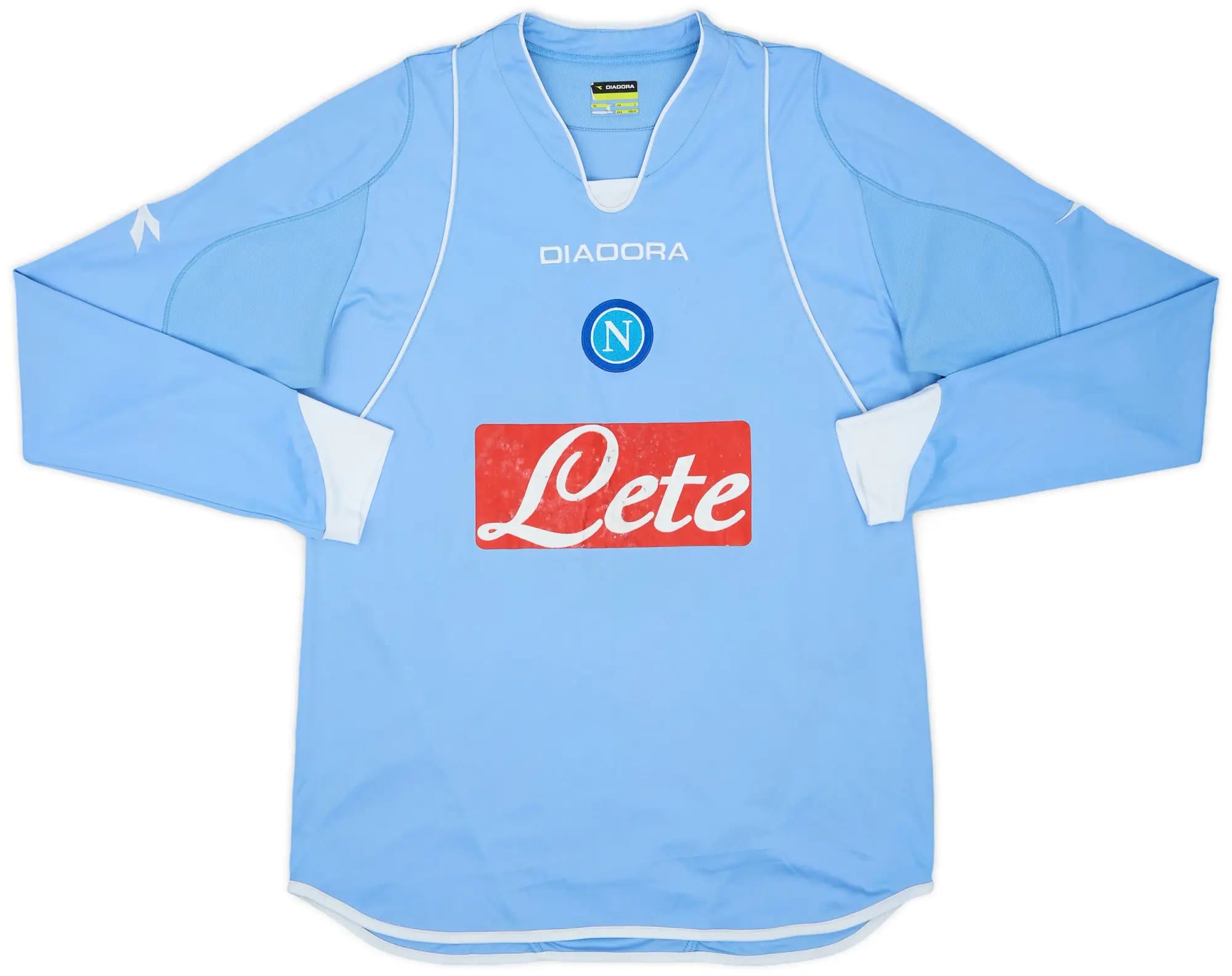 2007-08 Napoli Home L/S Shirt - 6/10 - (L)