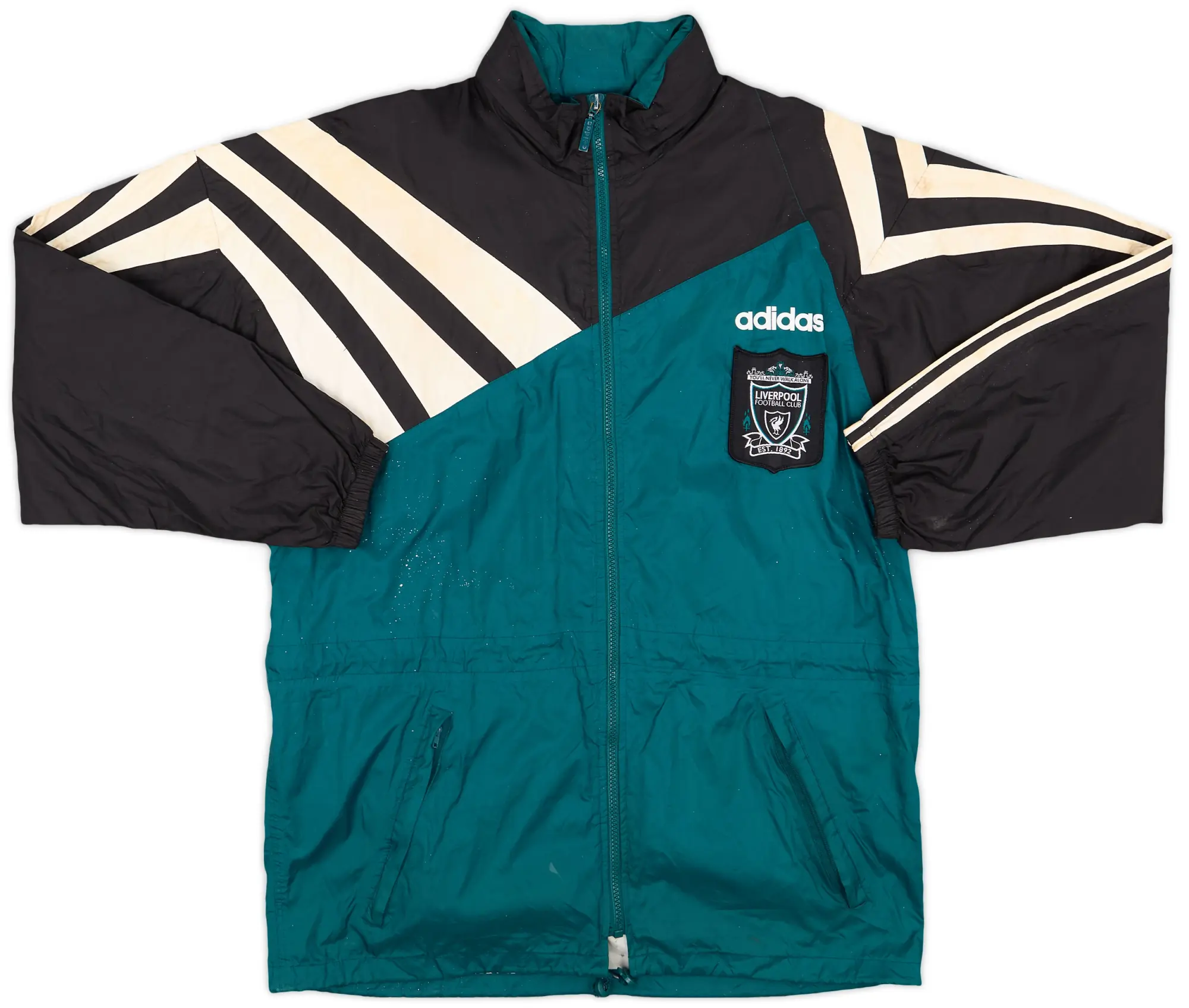 1995-96 Liverpool adidas Hooded Rain Jacket - 7/10 - (S)