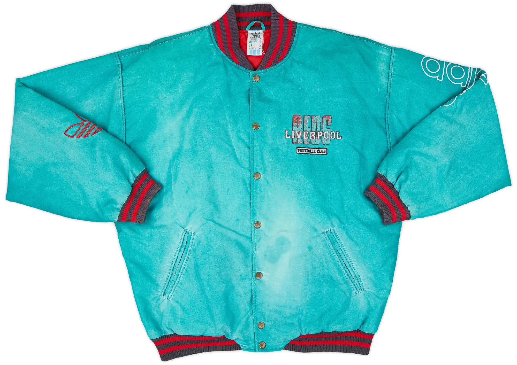1991-93 Liverpool adidas Padded Bomber Jacket - 6/10 - (M)