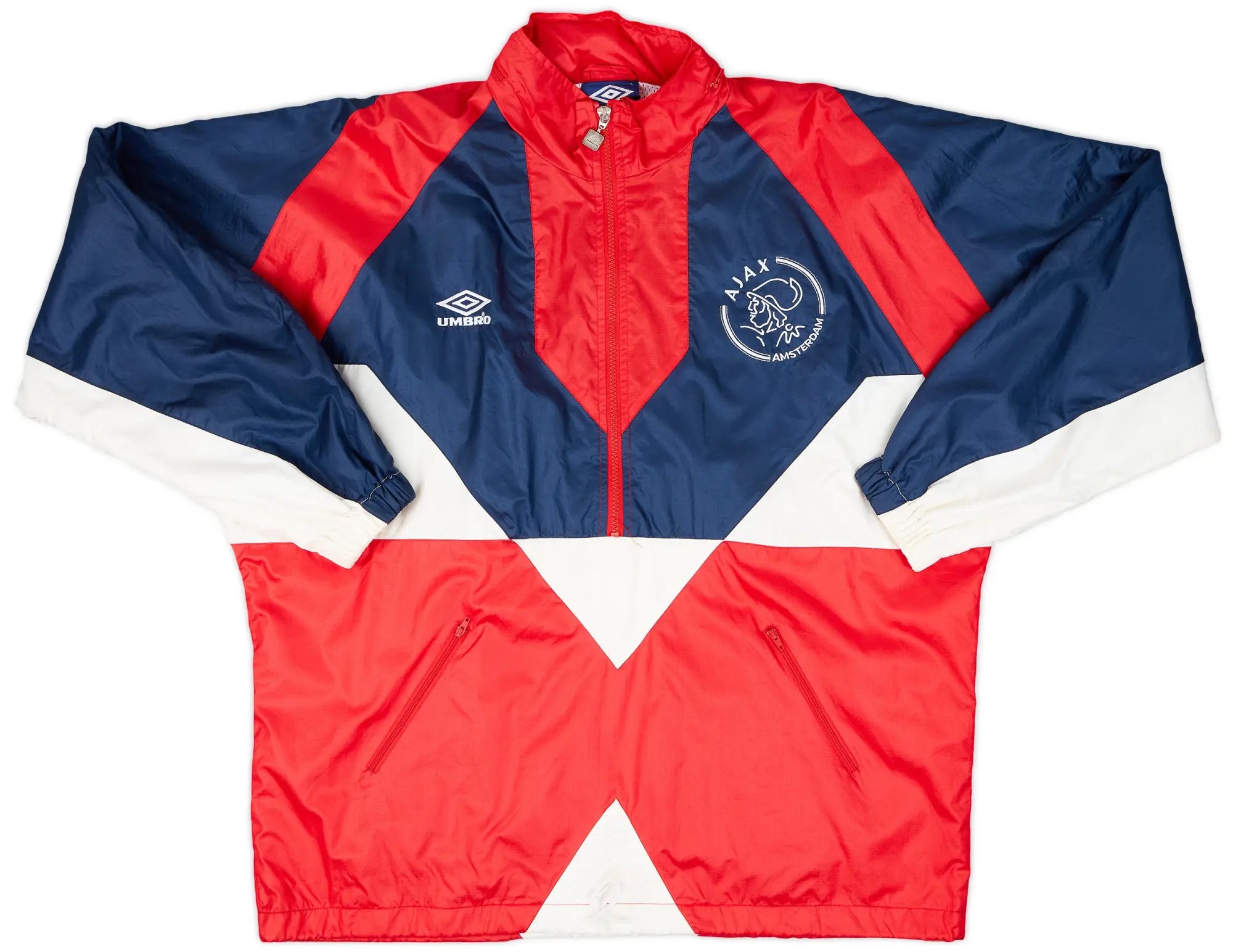 1993-94 Ajax Umbro 1/2 Zip Track Jacket - 10/10 - (XL)