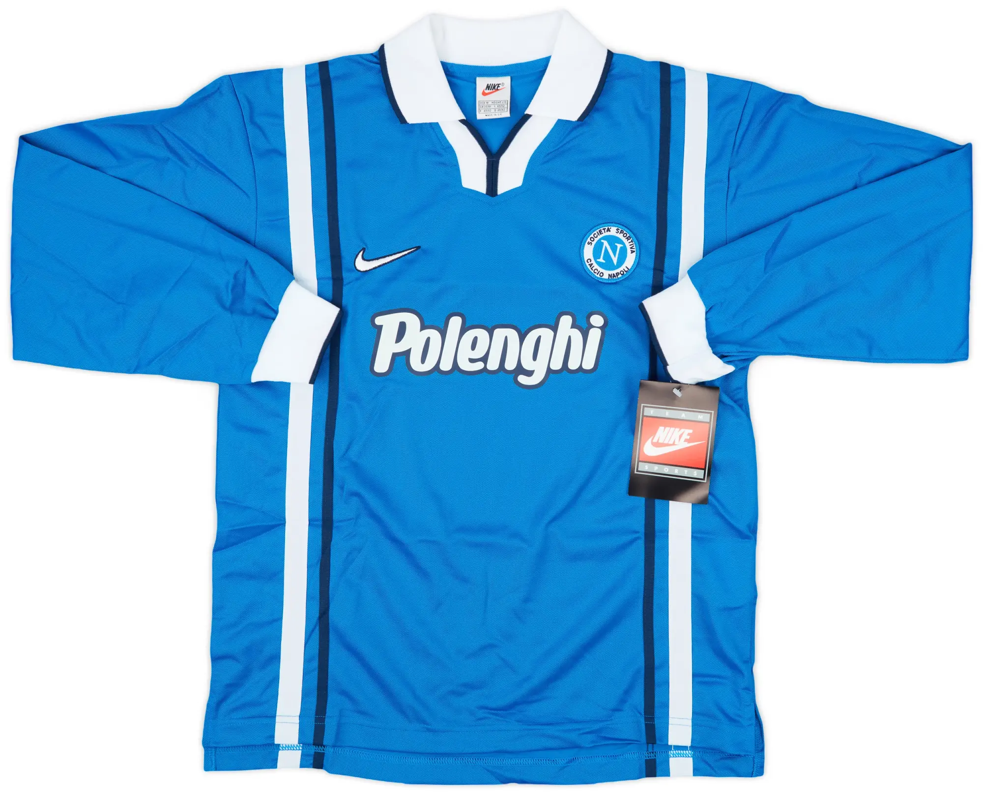 1997-98 Napoli Player Issue Home L/S Shirt (M)