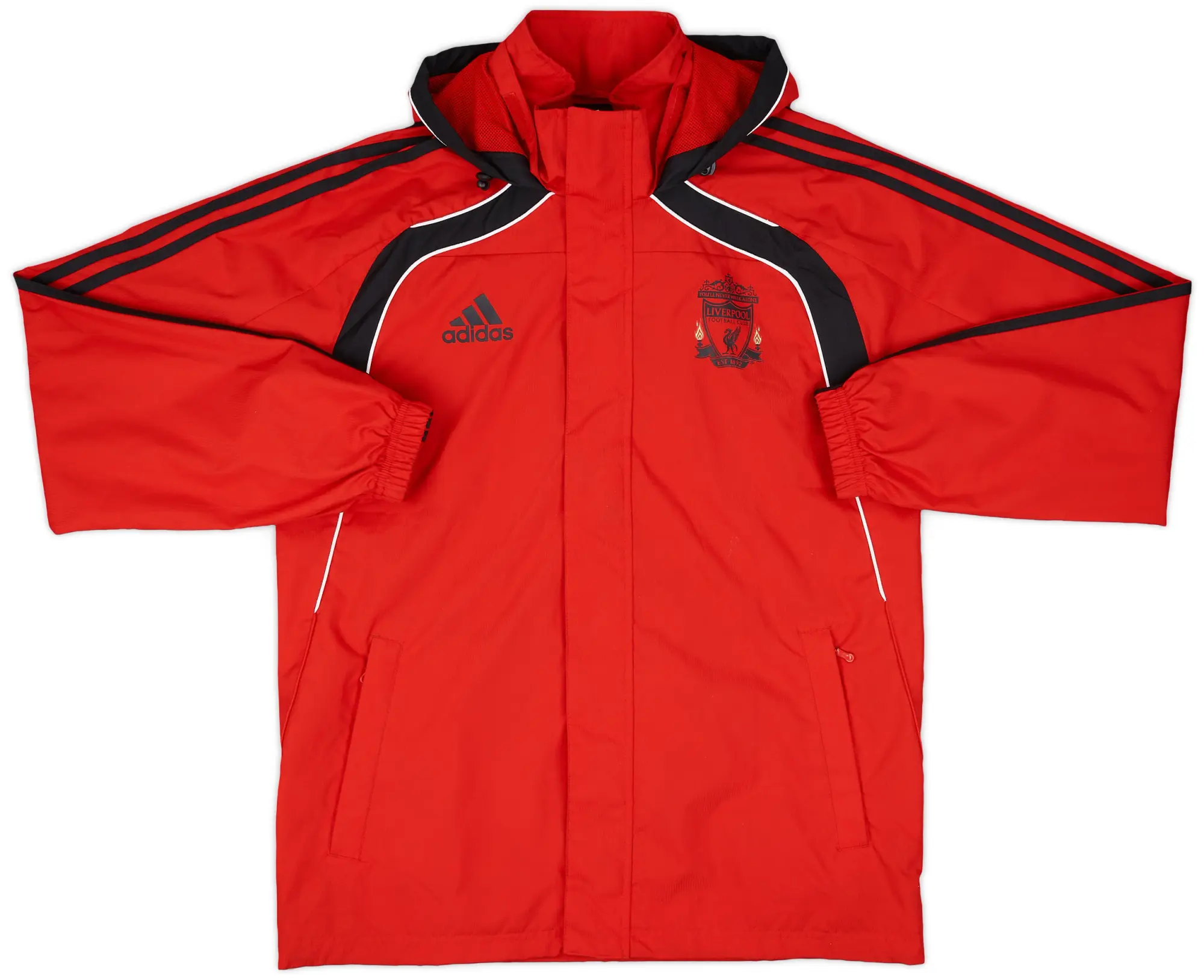 2010-11 Liverpool adidas Hooded Rain Jacket - 9/10 - (S)